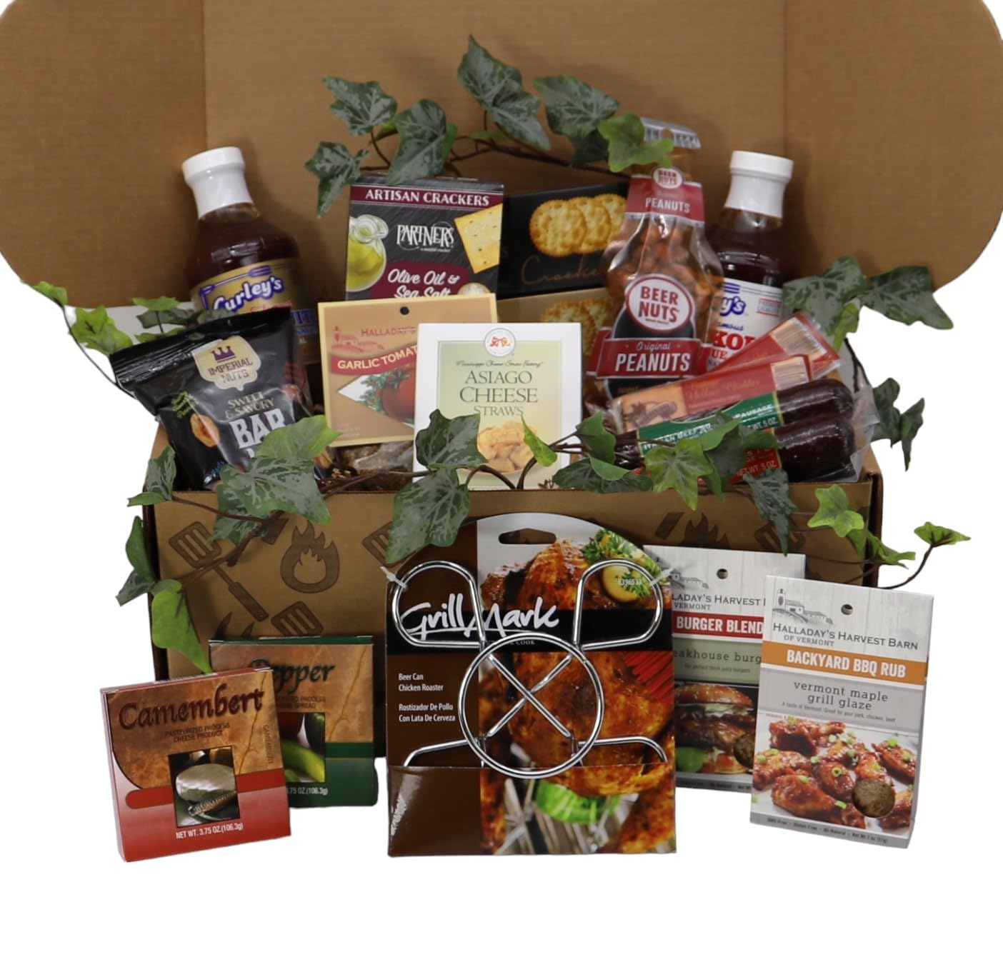 Premium King of The Grill Gift Box - BBQ Gift Basket for Men & Women - Perfect for Father's Day, Housewarming, and Outdoor Cooking Parties
