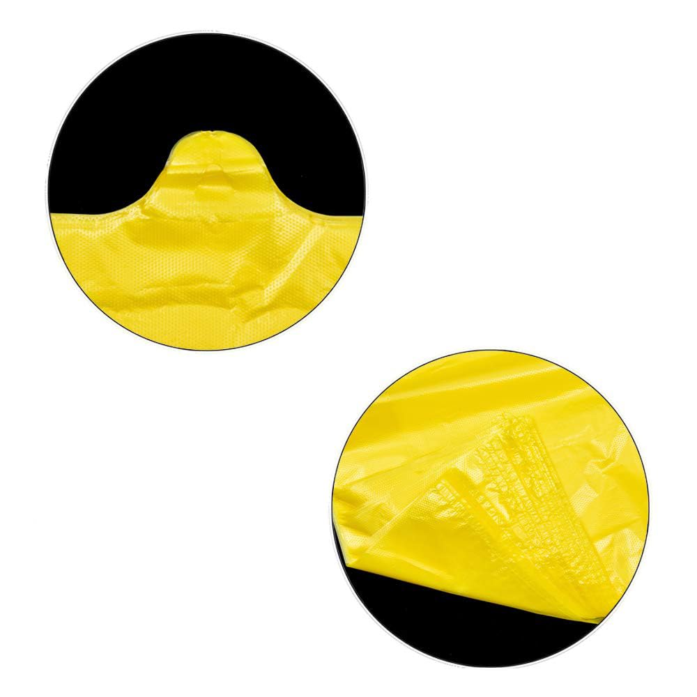 LazyMe Plastic T-Shirt Bags with Handles - 12x20 Inch Grocery Shopping Bags, Retail Store Bags, Business Plastic Bags (Yellow, 50 Pack) - Perfect for Supermarkets, Convenience Stores & Farmers Markets