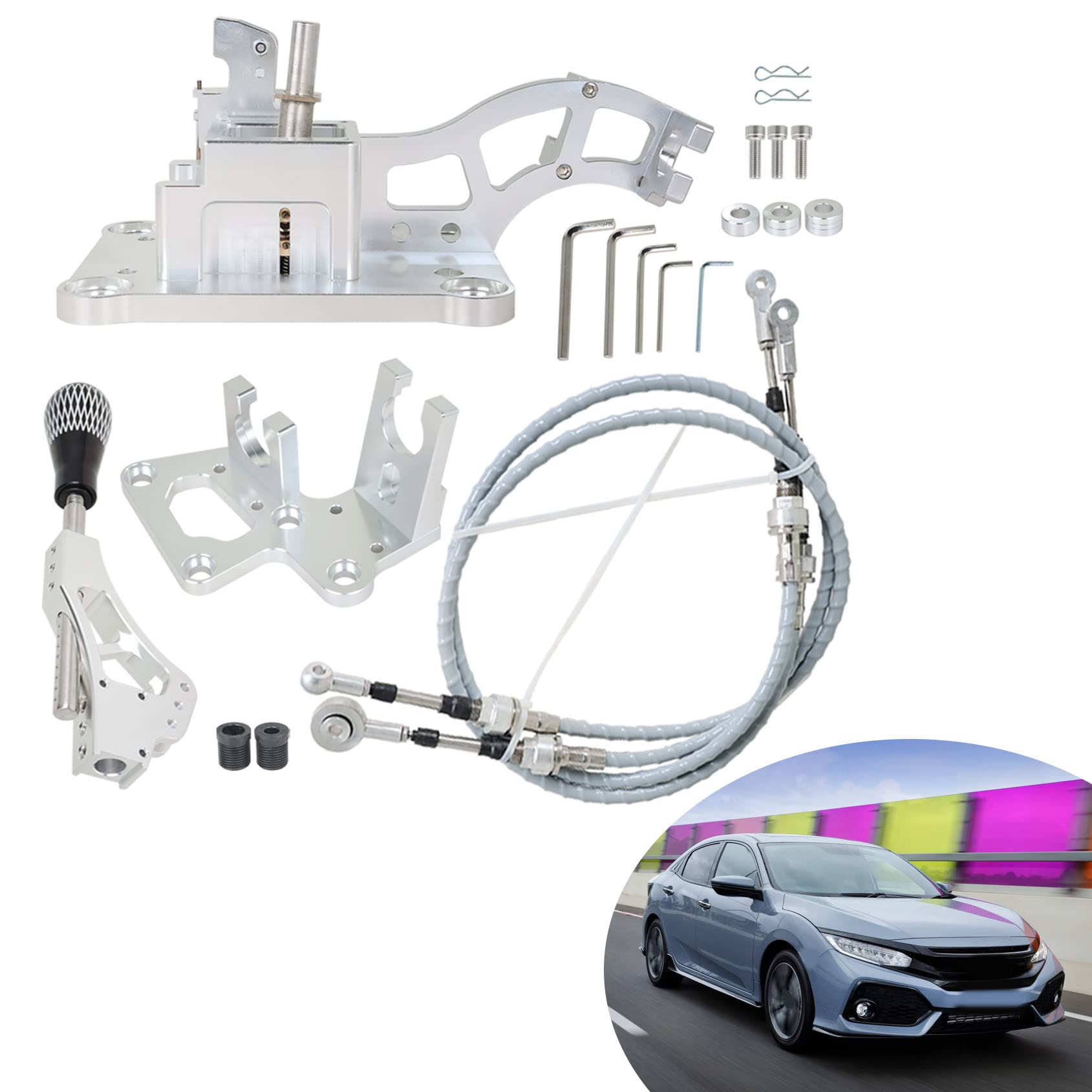 High-Quality Shifter Cables Assembly & Transmission Bracket Replacement for Honda K20 K24 RSX K-Swap - Compatible with Civic EG EK EF Models - Perfect for Performance Upgrades & Transmission Repairs