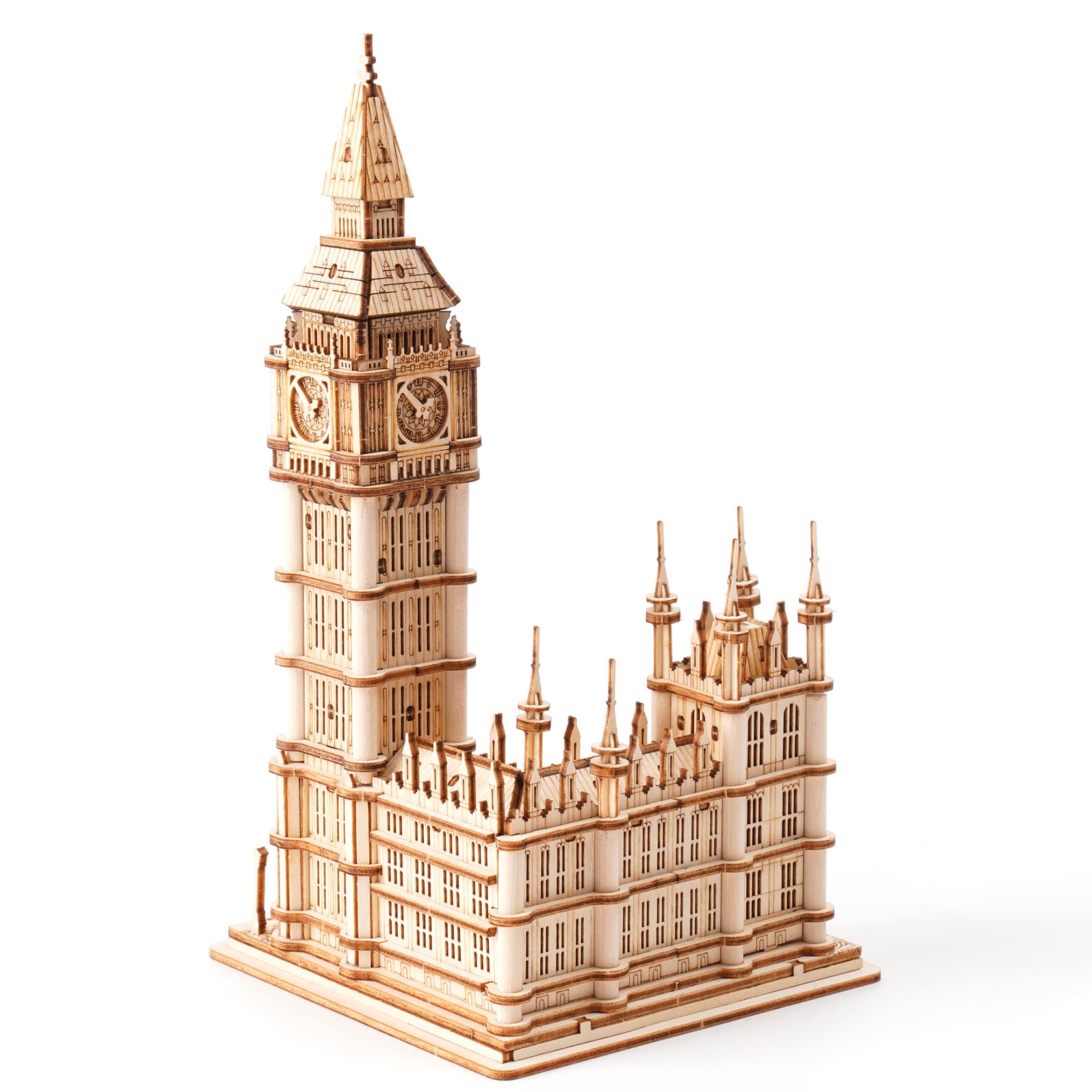 Rolife 3D Wooden Puzzle Kit - 220 Piece Big Ben London Architecture Model for Adults & Kids | Creative DIY Craft, Birthday Gift & Desk Decor | Perfect for Home Office Decoration & STEM Learning Activities