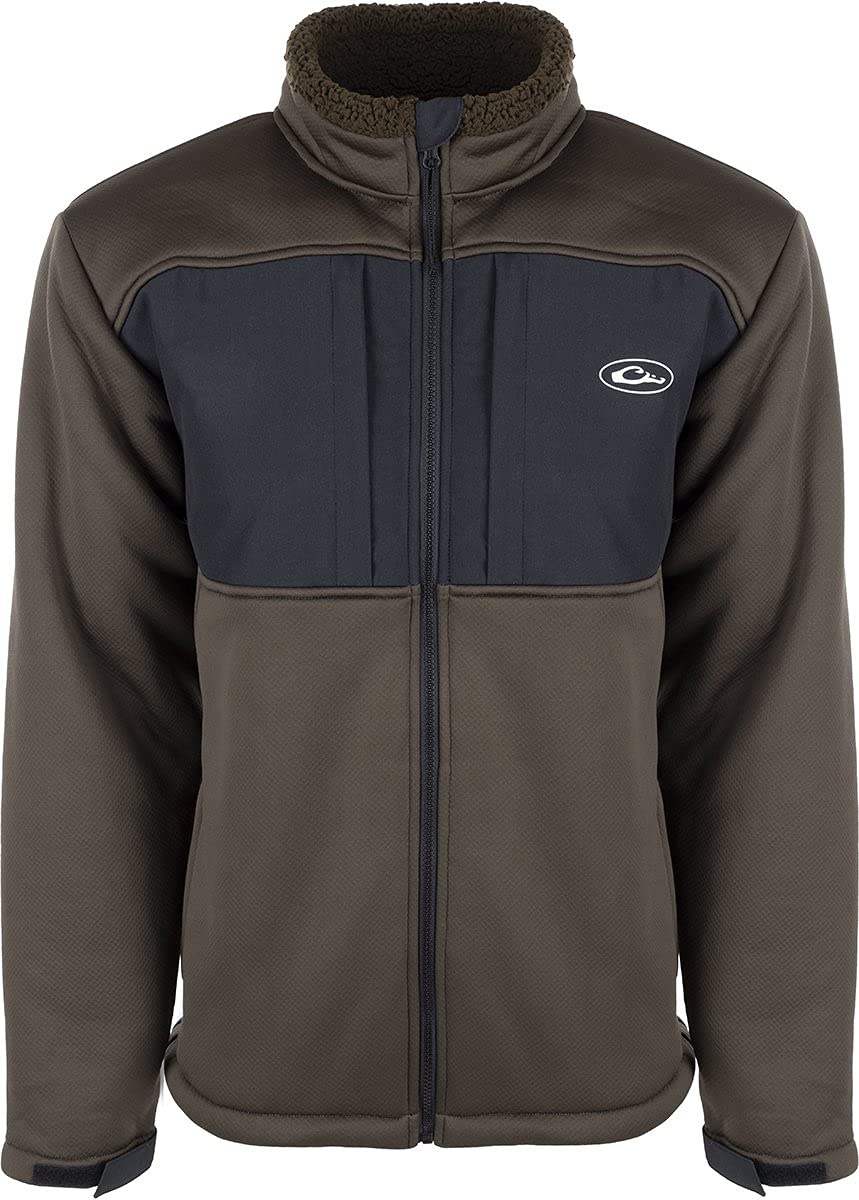 Drake Waterfowl Sherpa Fleece Lined Jacket for Men - Warm Winter Hunting Coat with Windproof Design | Perfect for Outdoor Activities, Camping & Cold Weather Adventures