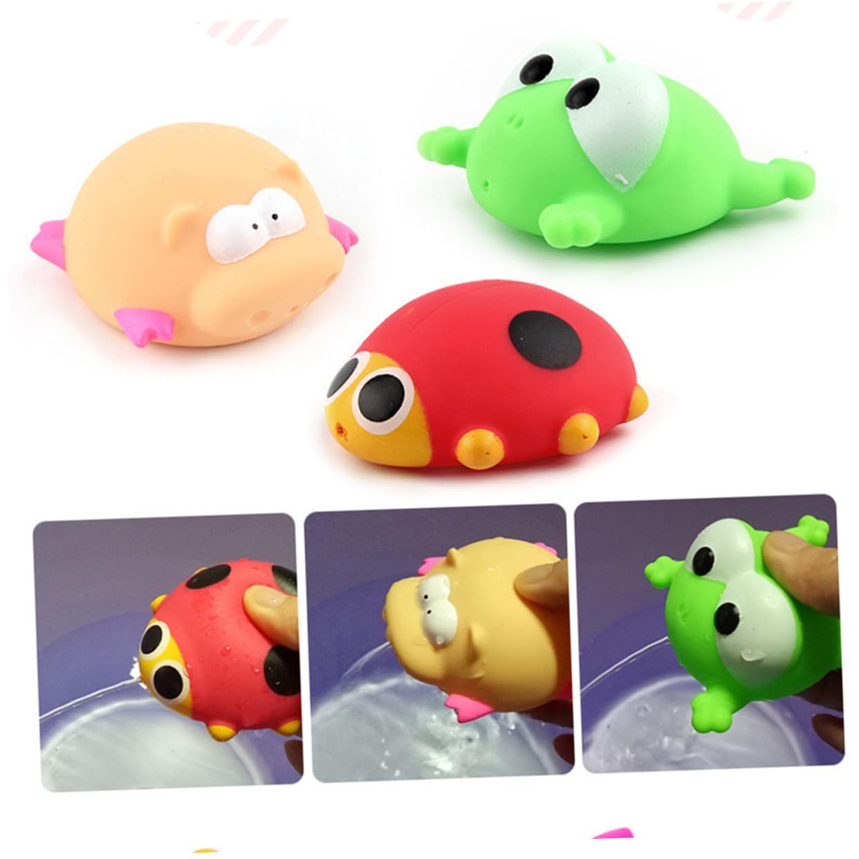 HEMOTON 12-Piece Sea Animal Bath Toys Set - Colorful Kitten & Marine Creature Bathtub Toys for Kids, Fun Bath Time & Pool Play (Durable, Non-Toxic) - Perfect for Toddler Bath Time, Sensory Play & Ocean-Themed Parties