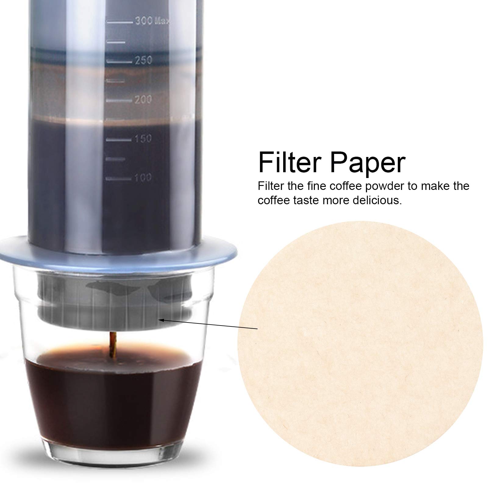 Eco-Friendly 50Pcs Coffee Filter Paper - Reusable & Healthy Coffee Strainer for Office, Home & Camping - Perfect for Drip Coffee Makers, French Press & Pour Over Brewing