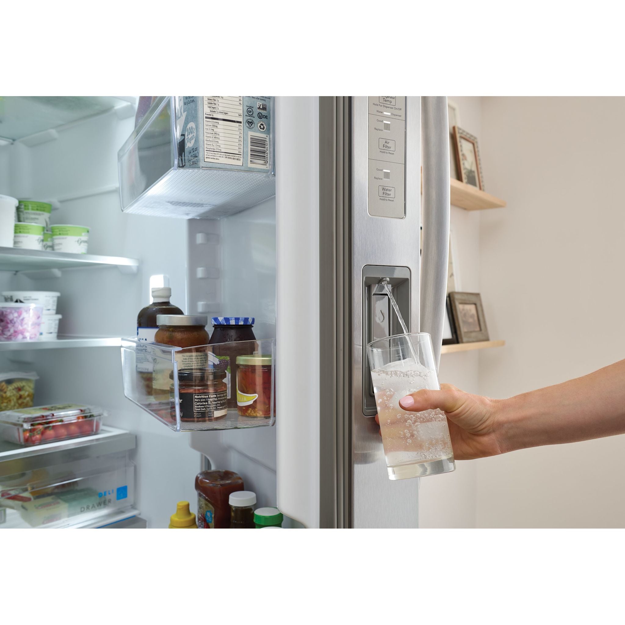 Frigidaire Gallery GRSN2620AF 26.2 Cu. Ft. Side by Side Refrigerator - Stainless Steel | Energy Star Certified | Perfect for Modern Kitchens & Large Families