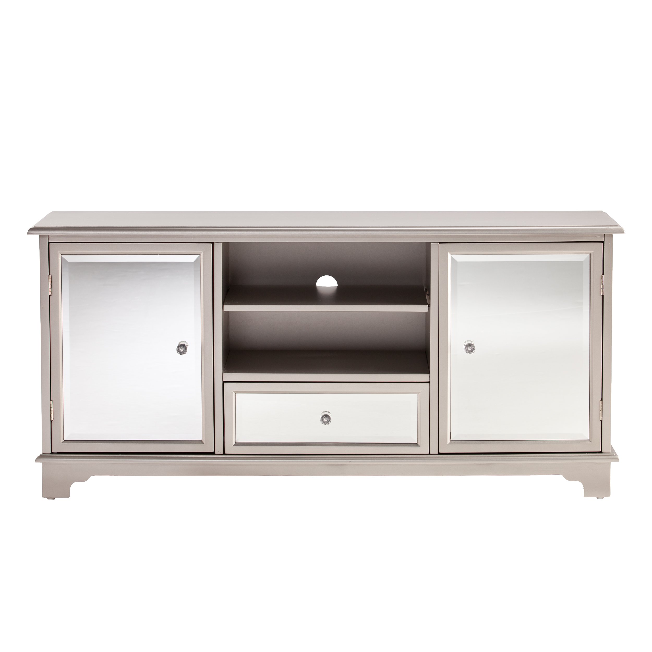 Mirage TV Stand with Storage - Modern Entertainment Center for Living Room, Bedroom - Holds TV, Media, Gaming Consoles & Accessories