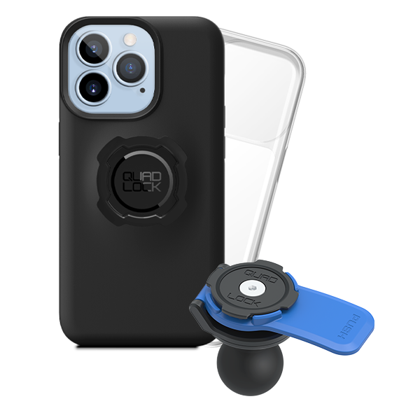 1 Ball Motorcycle Phone Mount Kit - Universal Adjustable Handlebar Holder for iPhone & Smartphones - Perfect for GPS Navigation & Hands-Free Riding
