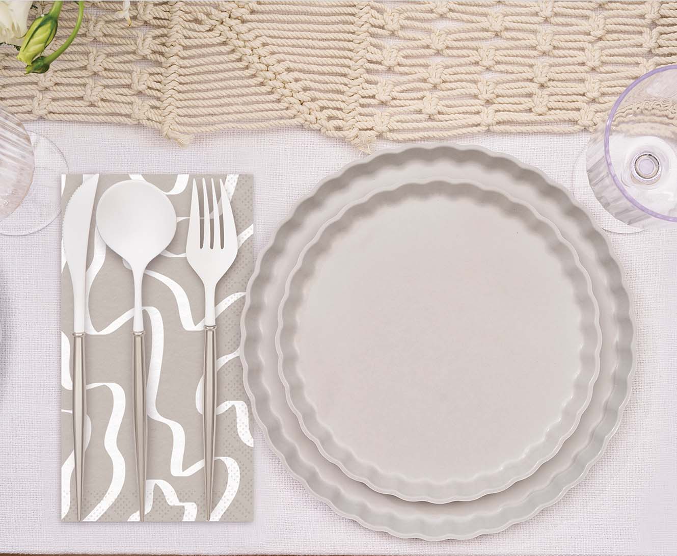 Simply Eco Compostable Dinnerware Set - 12-Piece Sustainable Tableware Kit for Parties & Events | Biodegradable Plates, Bowls & Utensils | Perfect for Picnics, BBQs & Eco-Friendly Gatherings