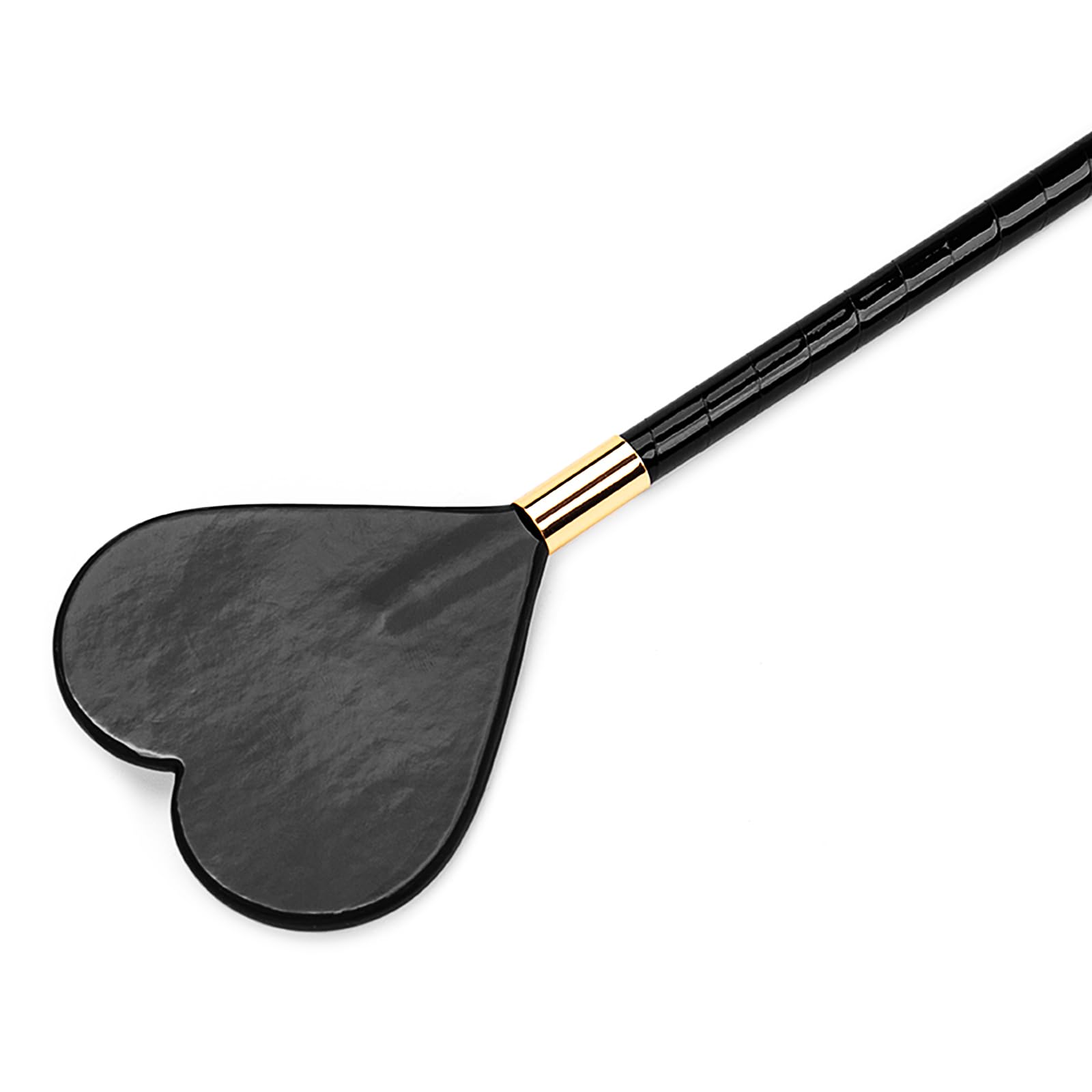 Premium PU Leather BDSM Spanking Paddle & Flogger - Adult SM Toy for Couples, Bondage, Restraint & Role Play - Perfect for BDSM, Cosplay & Sensual Play (Love-Black)