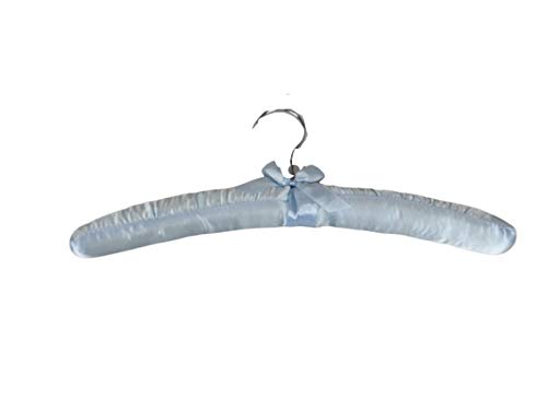 Blue Satin Padded Hangers (Set of 100) - Premium Closet Organizers for Delicate Clothing, Dresses & Suits - Perfect for Wardrobe, Laundry Room & Retail Stores