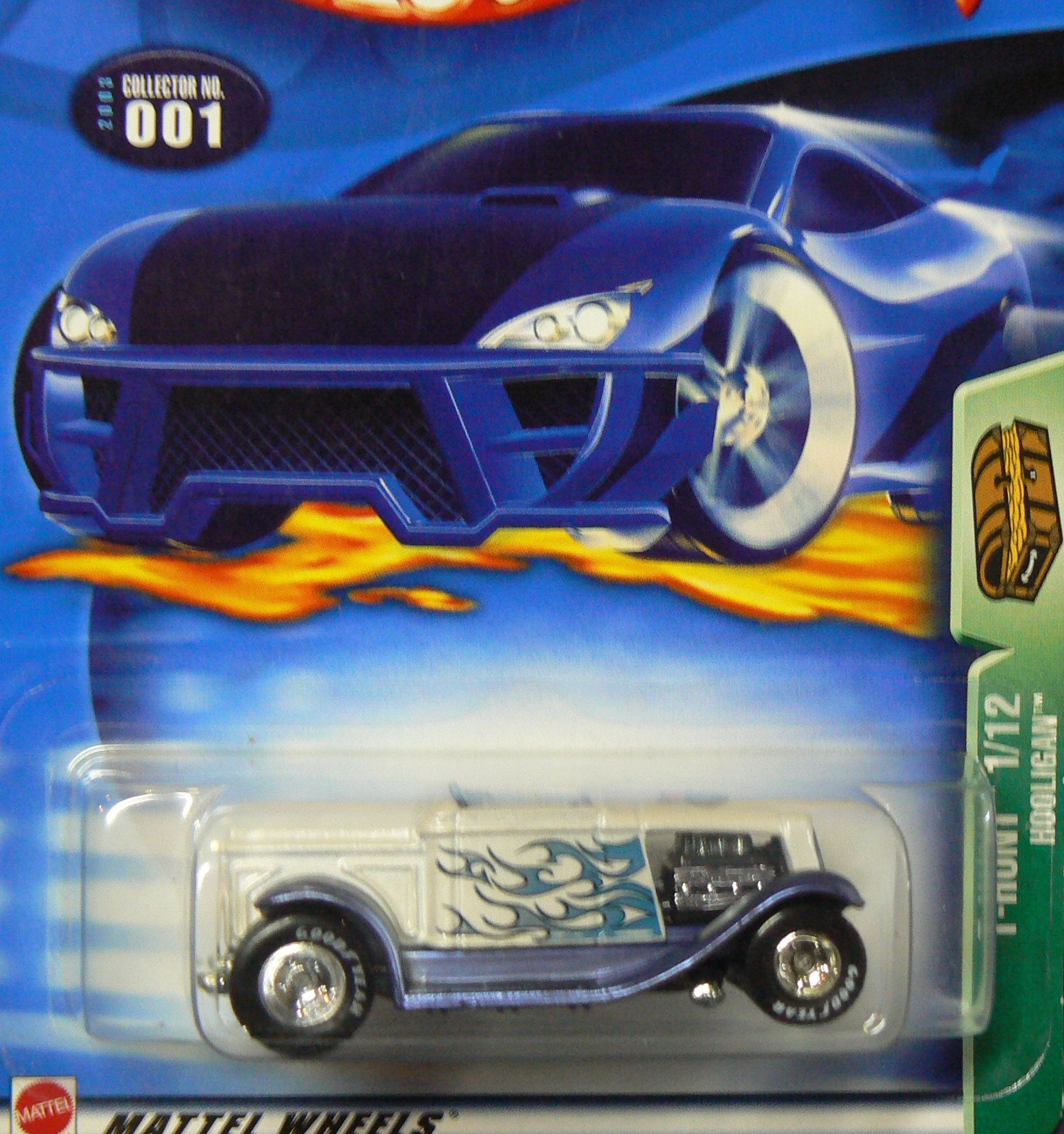 Hot Wheels Treasure Hunt 2003 Hooligan #001 1/12 Scale Die-Cast Car - Rare Collectible for Display & Racing Fun