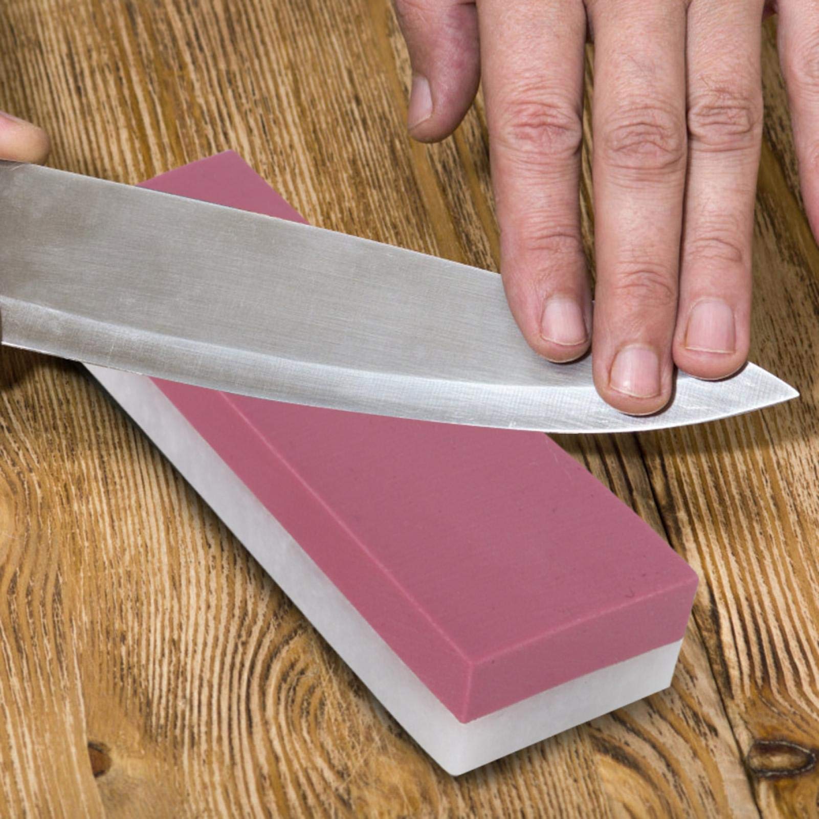 Double-Sided Sharpening Stone - Durable Kitchen Knife Sharpener for Home & Professional Use