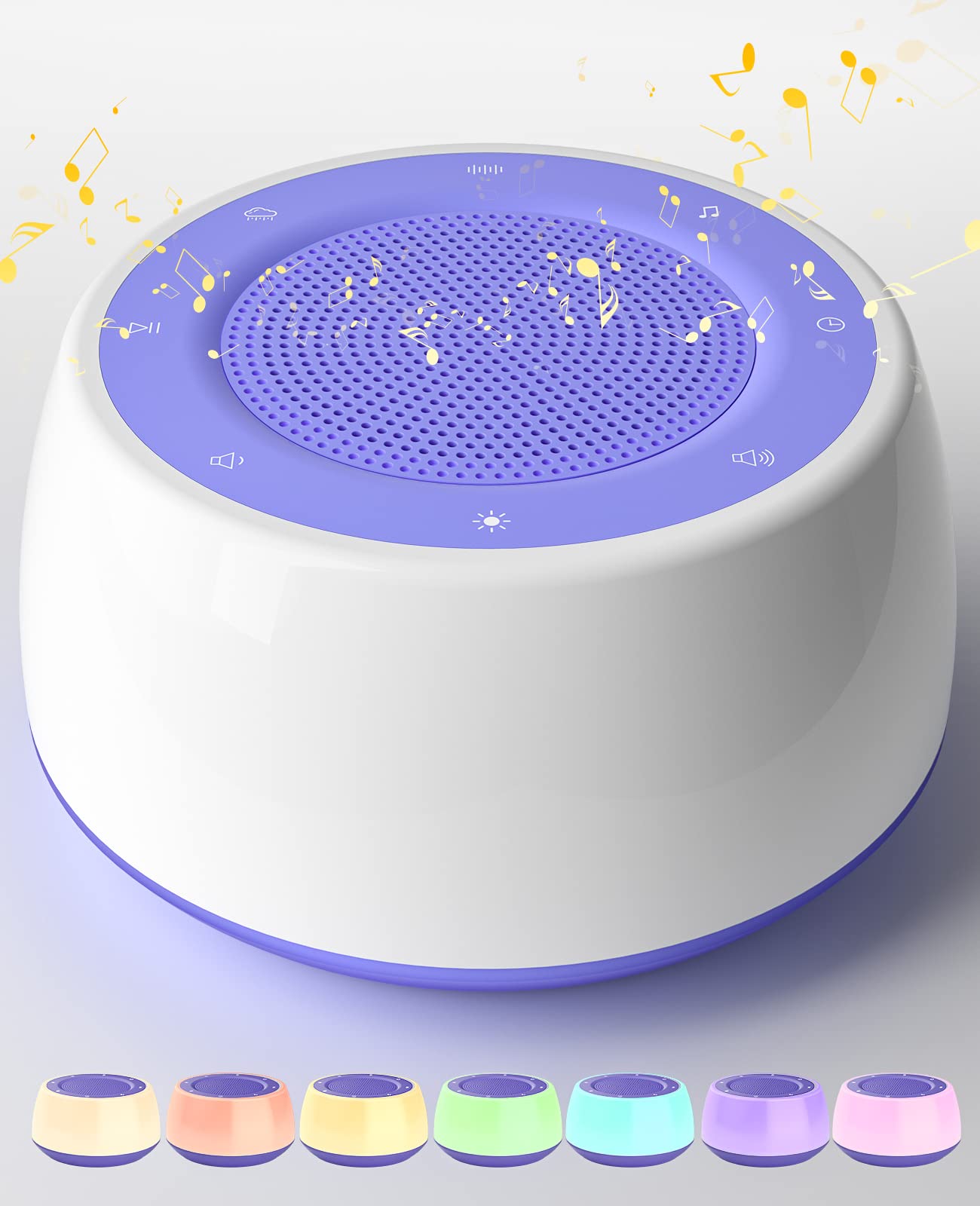 Jack & Rose White Noise Machine for Babies & Kids - Portable Sound Machine with Night Light for Sleeping, Travel & Nursery | Soothing Sleep Aid for Infants, Toddlers & Adults