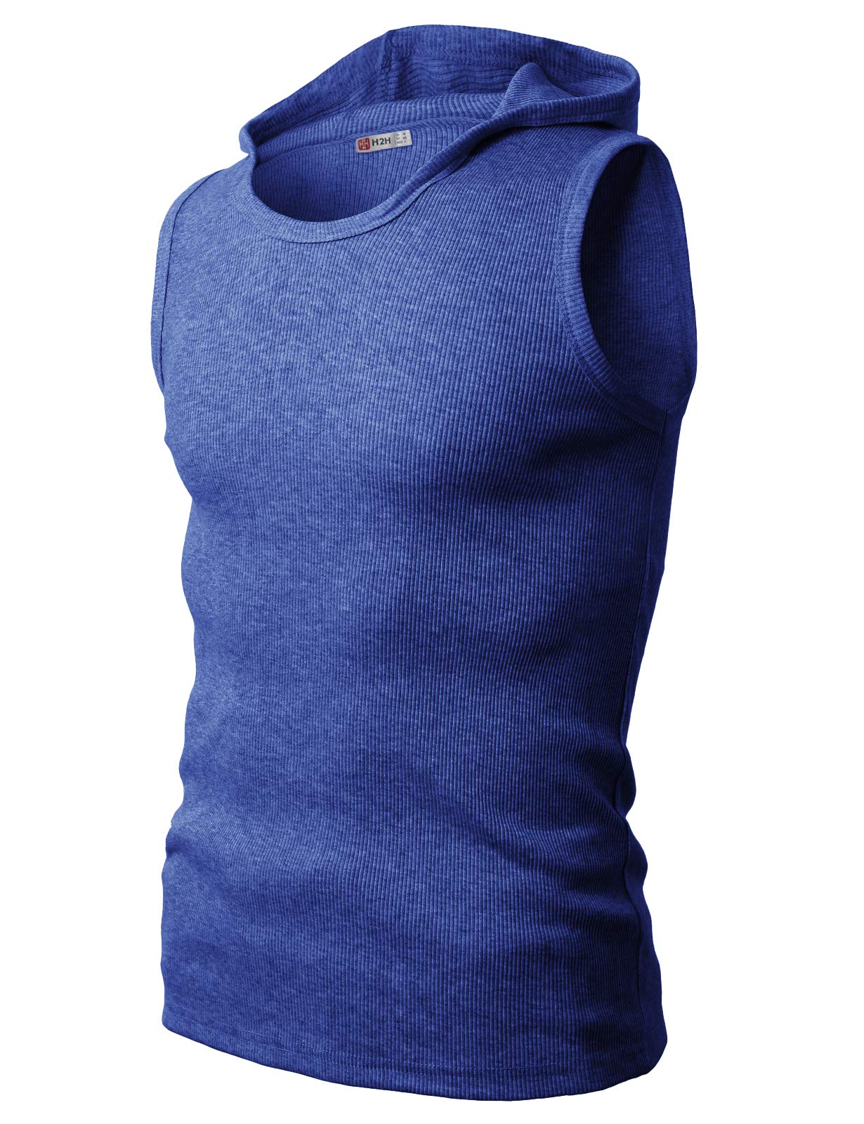 H2H Men's Slim Fit Hoodie Tank Top - Breathable Sleeveless Gym Shirt for Workout & Casual Wear - Perfect for Running, Training & Street Style