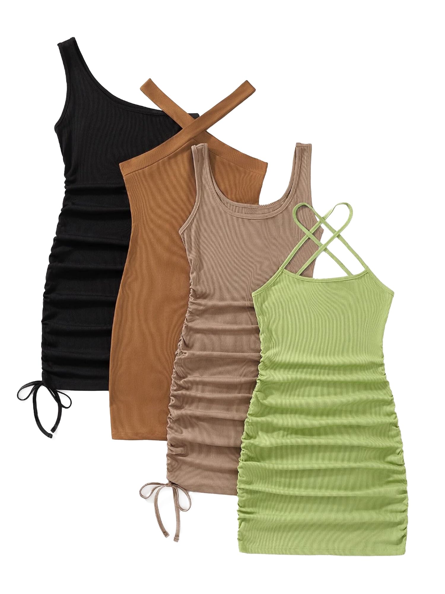 Breezy Lane Women's Sexy Bodycon Mini Dress - 4 Piece Club & Party Outfit Set | Perfect for Night Out, Clubbing, Date Night & Special Events