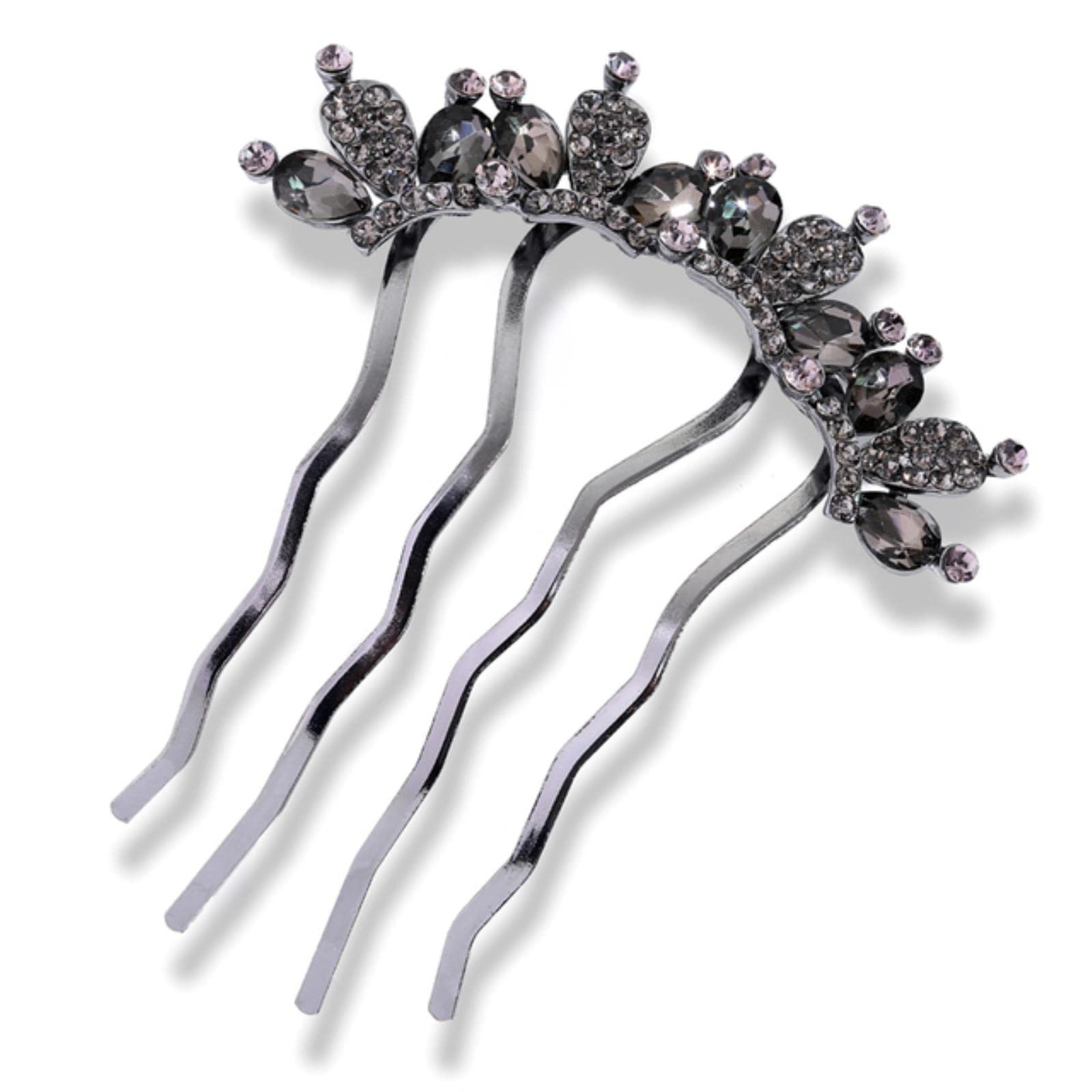 Crystal Flower Hair Comb for Women - Wedding & Banquet Hair Accessory
