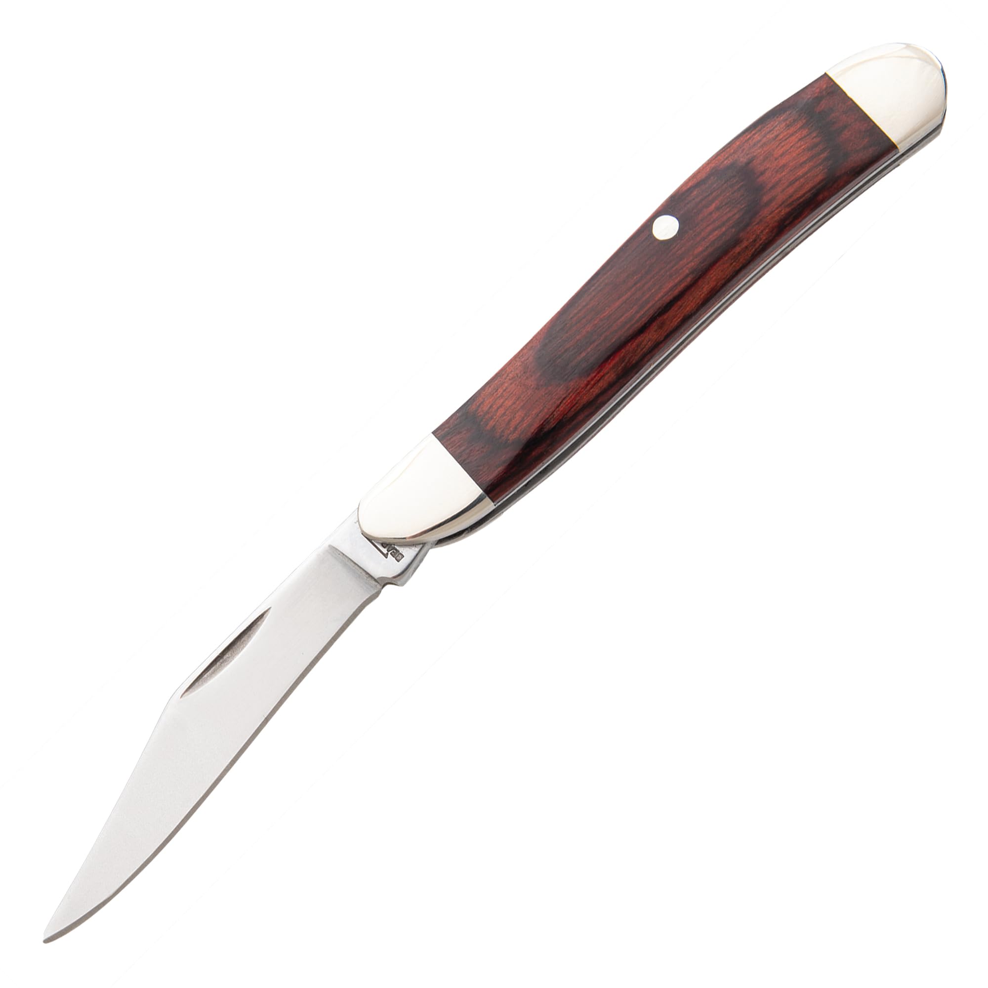 Bear & Son 219R Rosewood Folding Pocket Knife - 2.7 Inch Peanut Slip Joint Knife for EDC, Camping & Outdoor Activities | Compact & Durable Wood Handle Knife