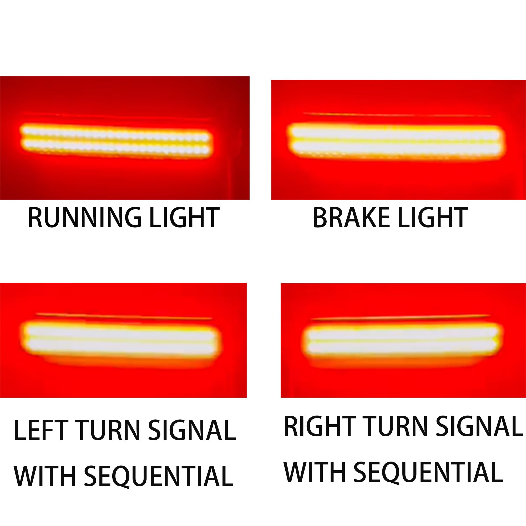 2023 CVO & 2024 Harley Davidson Touring Saddlebag Lights - Smoked Dual-Row Sequential Turn Signal with Run/Brake Function | Motorcycle Safety & Customization Accessories for Night Riding & Highway Visibility