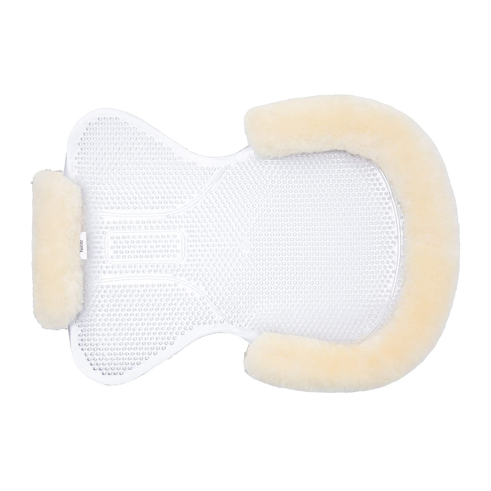 HORZE Harleigh Gel Pad with Lambskin Edges - Shock Absorbing Horse Saddle Pad for Comfort & Protection - Perfect for Dressage, Jumping & Trail Riding