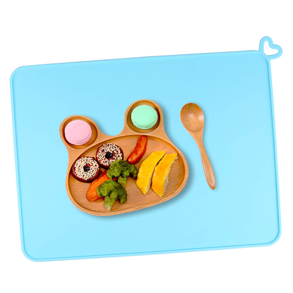 Hemoton 1-Pack Silicone Placemat for Kids - Non-Slip, Washable Table Mat for Meals, Dining & Crafts - Perfect for High Chairs, Picnics & School Lunchboxes
