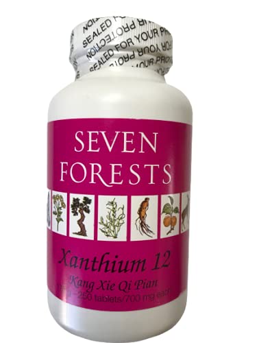 Xanthium 12 Tablets 250ct - 700mg Herbal Supplement for Allergy Relief