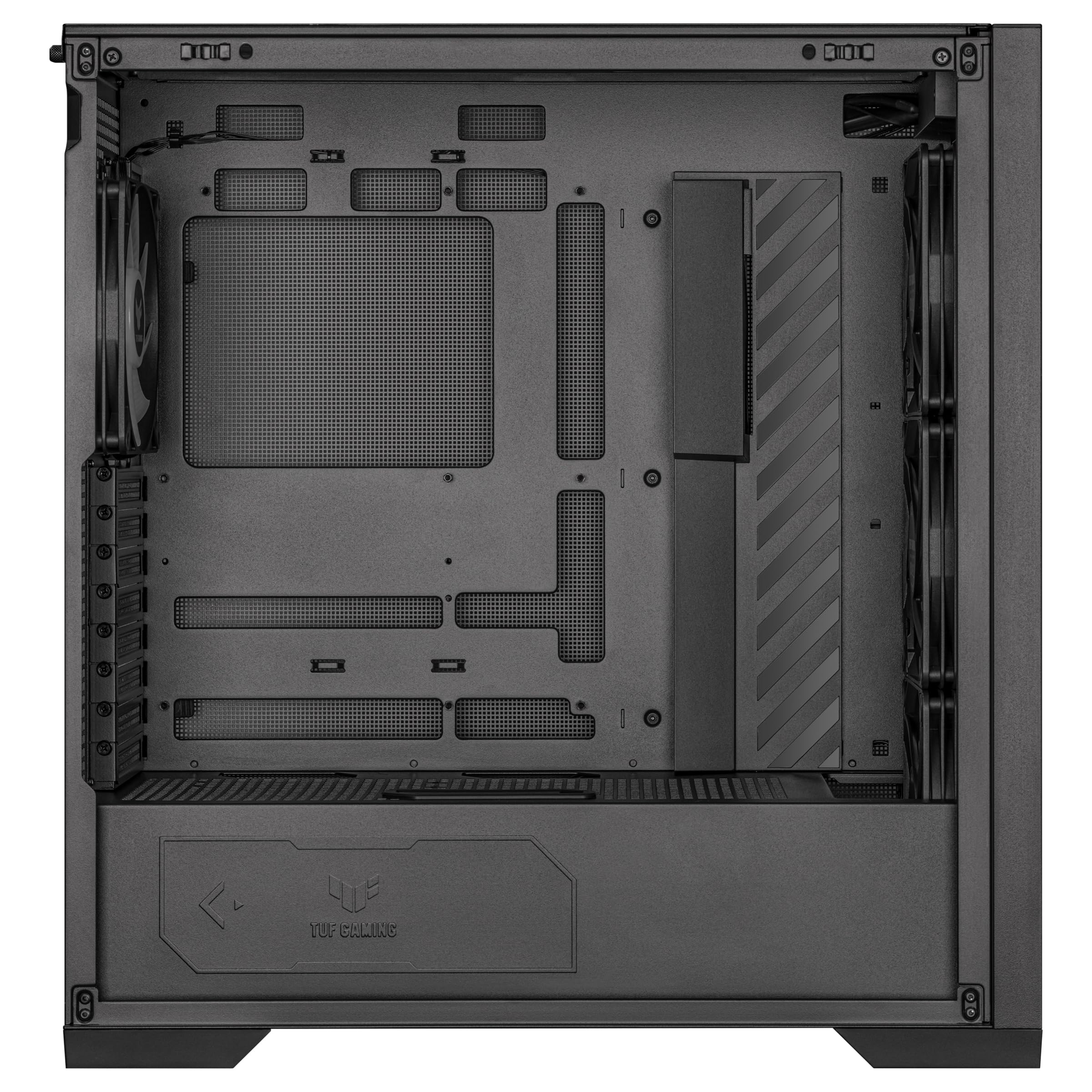 ASUS TUF Gaming GT302 ARGB ATX Mid-Tower PC Case - High Airflow with 4x140mm ARGB Fans, Interchangeable Tempered Glass/Mesh Panels, BTF Hidden-Connector Motherboard Support | Black | Ideal for Gaming Rigs & High-Performance PC Builds