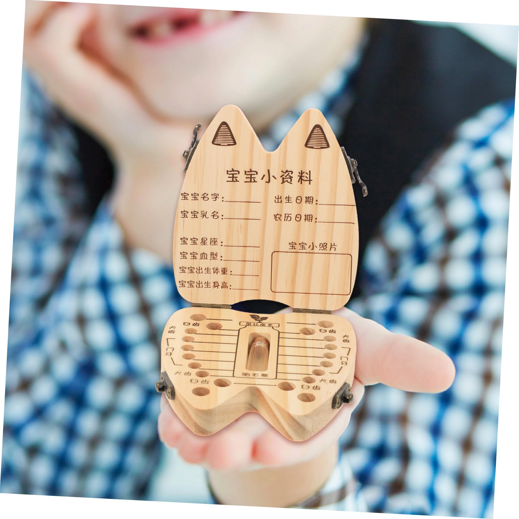 UPKOCH 2-Pack Wooden Hair Clip Holder & Tooth Keepsake Box - Perfect for Organizing Hair Accessories and Baby Teeth Memorabilia in Bedroom or Nursery