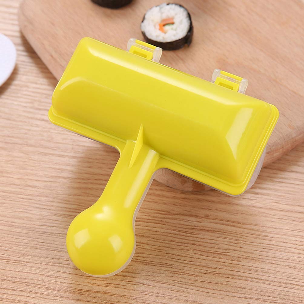 Premium Sushi Maker Kit - 4-in-1 Sushi Mold, Rice Ball Maker & Kitchen Tool Set for Homemade Sushi (Yellow) | Perfect for Meal Prep, Party Platters & Japanese Cooking at Home