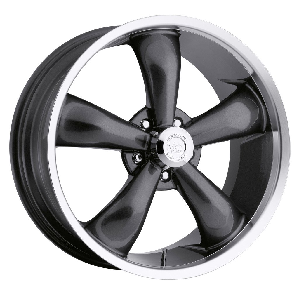VISION WHEEL 142 Legend 18x8.5 Inch 5x5 Bolt Pattern -6 Offset Gunmetal Machined Lip Alloy Rims - Perfect for Trucks, SUVs & Off-Road Vehicles