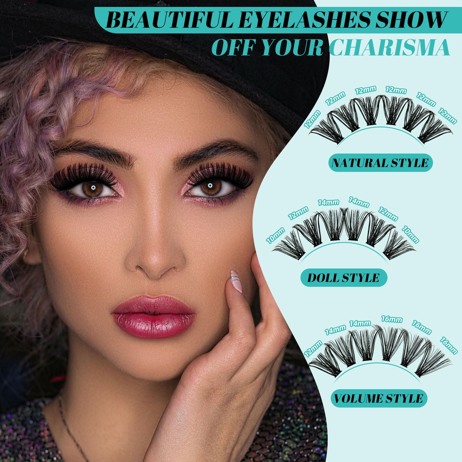 320Pcs DIY Individual Eyelash Extension Kit - Includes Lash Clusters, Bond & Seal, Remover, Applicator Tool - 50D, D-Mix 9-16mm for Home Salon & Professional Use - Perfect for Bridal, Party & Everyday Glam Makeup