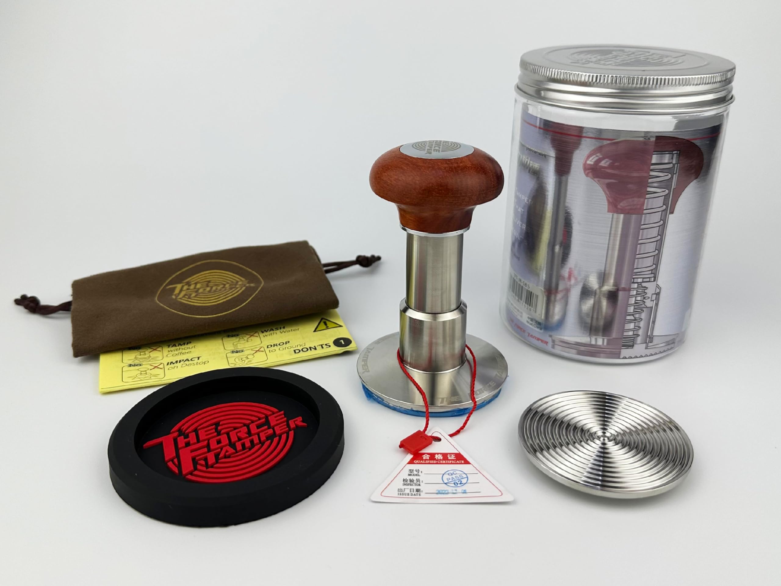 Premium Espresso Coffee Tamper - 58mm Stainless Steel Base with Ergonomic Handle for Barista & Home Brewing - Perfect for Espresso Machines & Coffee Press Tools (Ideal for Cafes, Home Kitchens & Coffee Enthusiasts)