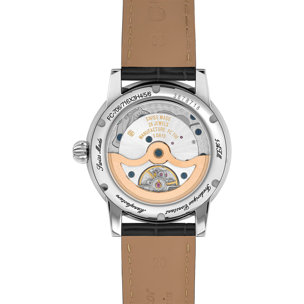 Classic Automatic Date Watch 40mm Black Leather Strap - Perfect for Business, Formal Events & Everyday Wear