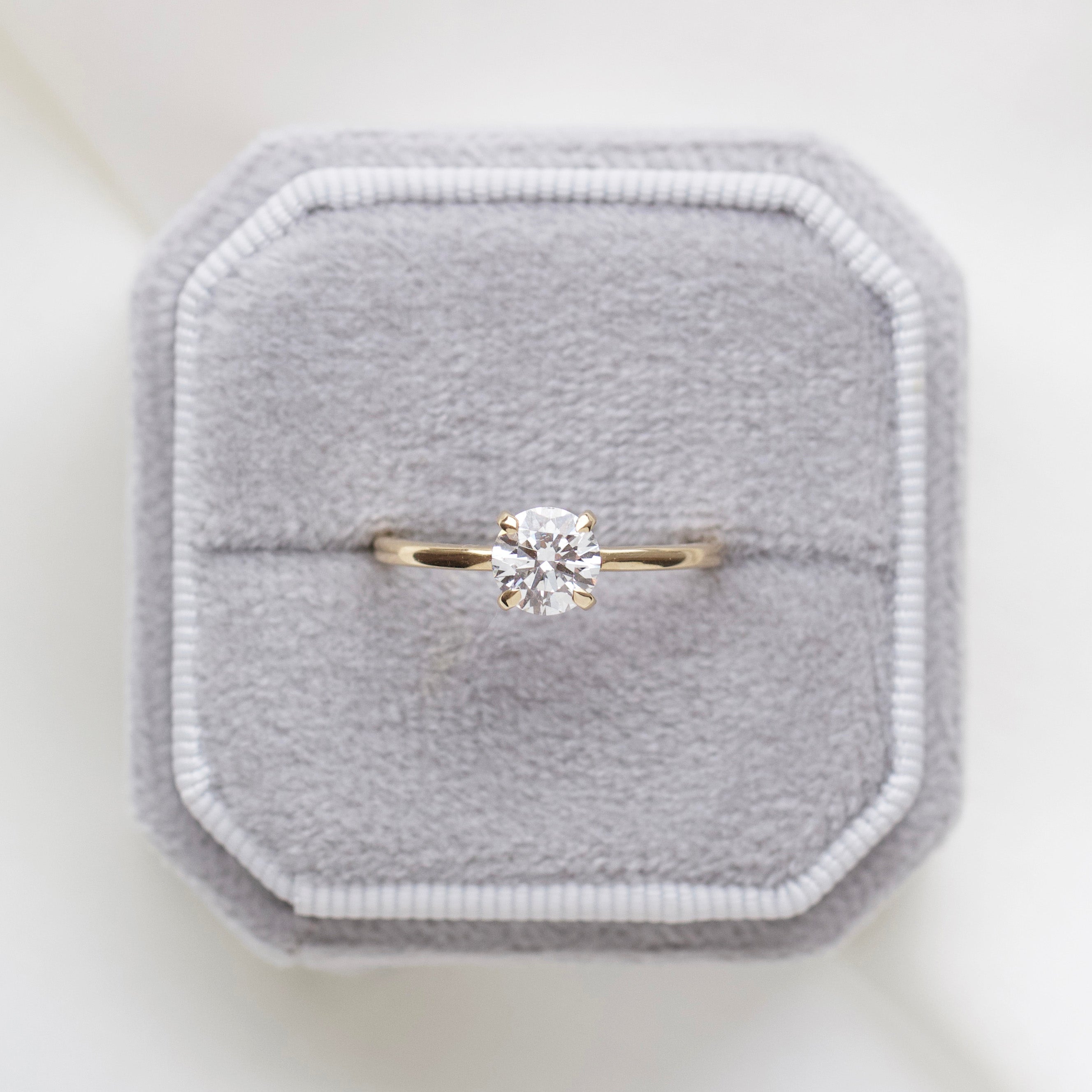 Clara Round Solitaire Diamond Ring - 14K White Gold Engagement Ring for Women, 1 Carat GIA Certified Diamond Wedding Band - Perfect for Proposals, Anniversaries & Special Occasions