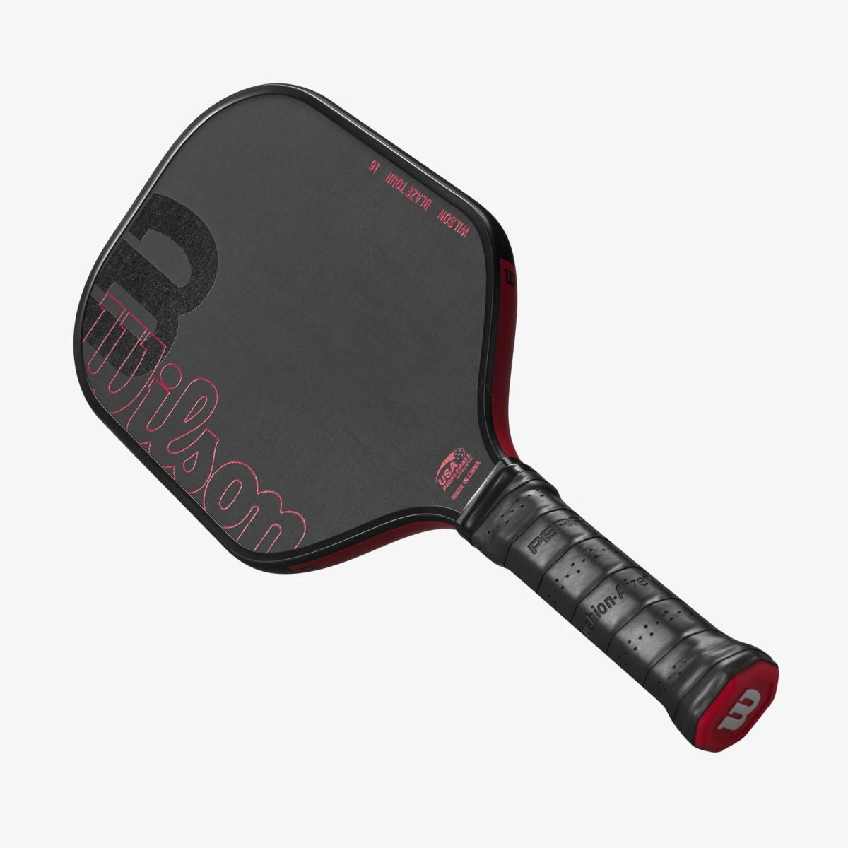 Wilson Blaze Tour 16 Pickleball Paddle - Premium Carbon Fiber Face with Cushion Grip | Black/Red Color | Perfect for Indoor & Outdoor Play, Tournaments & Recreational Games