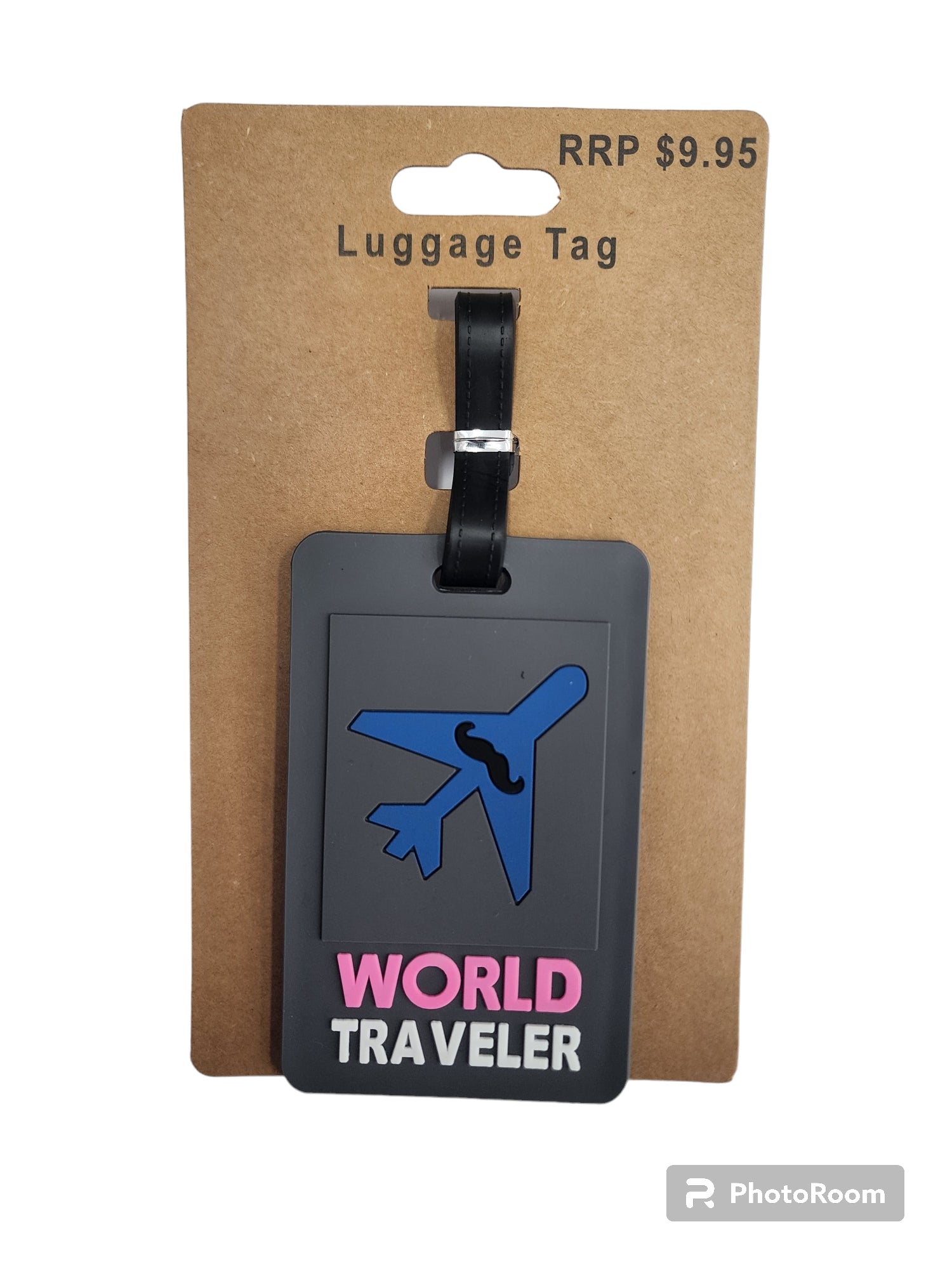 Comfort Travel World Traveller Bag Tag - Durable Grey Luggage Tag for Suitcases & Backpacks | Perfect for Airports, Hotels & Vacation Identification