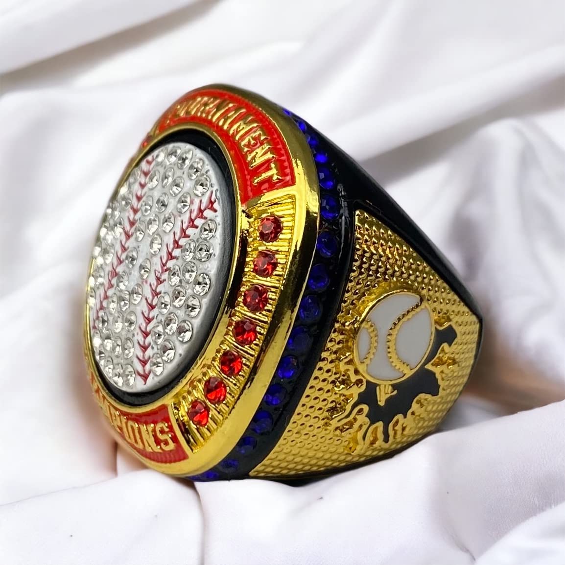 Championship Baseball & Softball Trophy Rings - Legacy Rings 1 or 12 Pack for Tournament Winners - Perfect for Sports Awards, Team Celebrations & Championship Gifts
