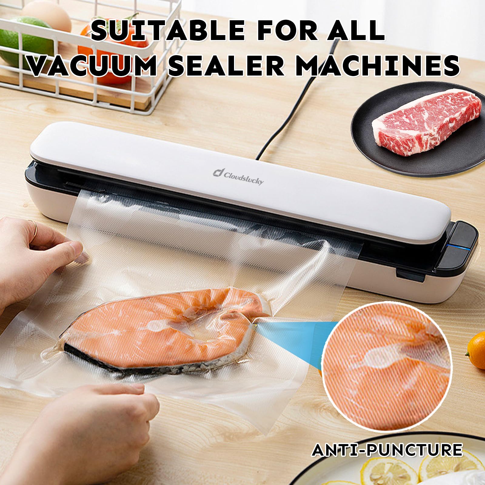 BPA-Free Vacuum Sealer Food Saver Rolls 10