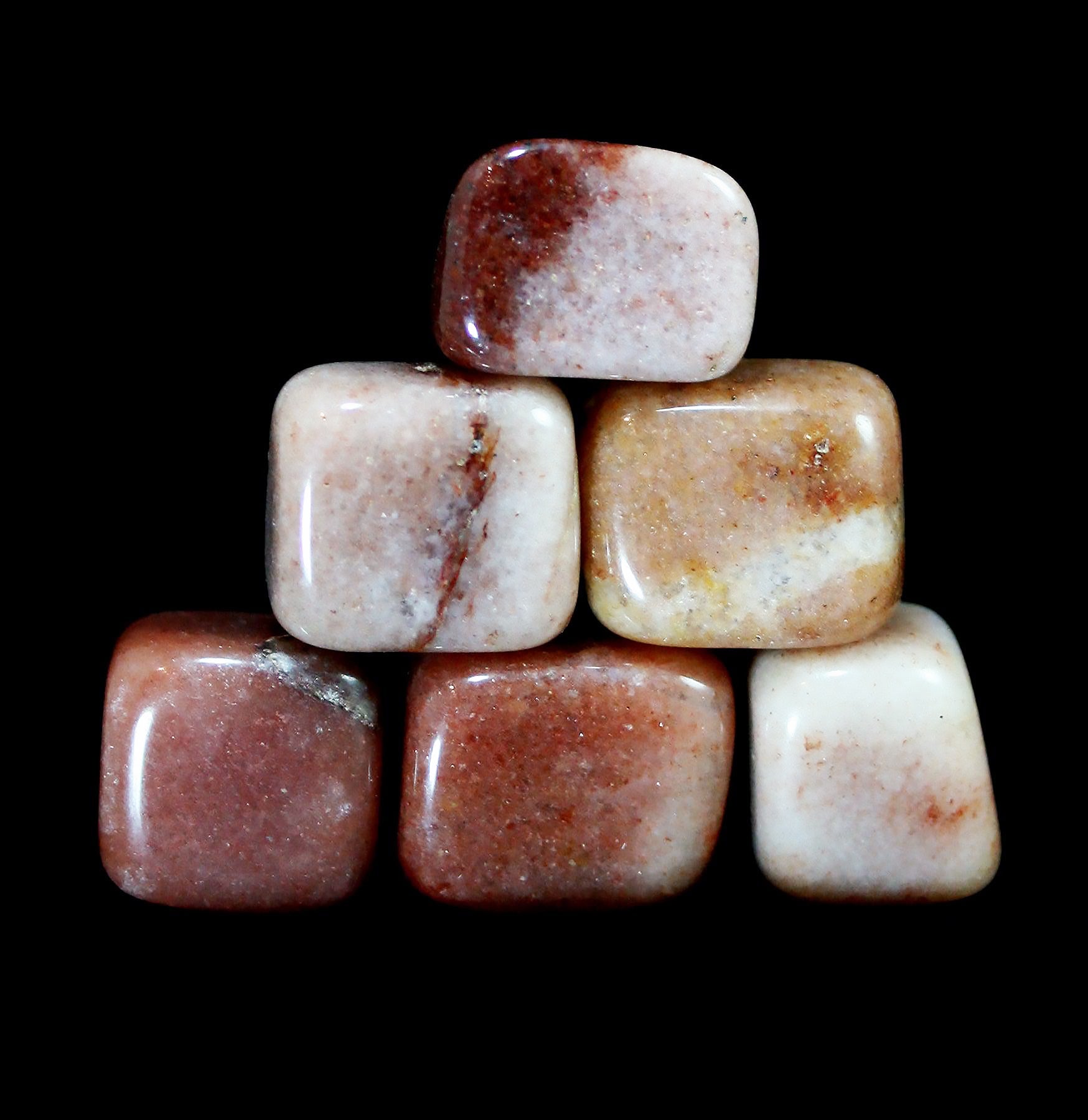 Natural Tumbled Red Aventurine Stones - Healing Crystals for Chakra Balancing, Stress Relief & Positive Energy - Perfect for Meditation, Jewelry Making & Home Decor