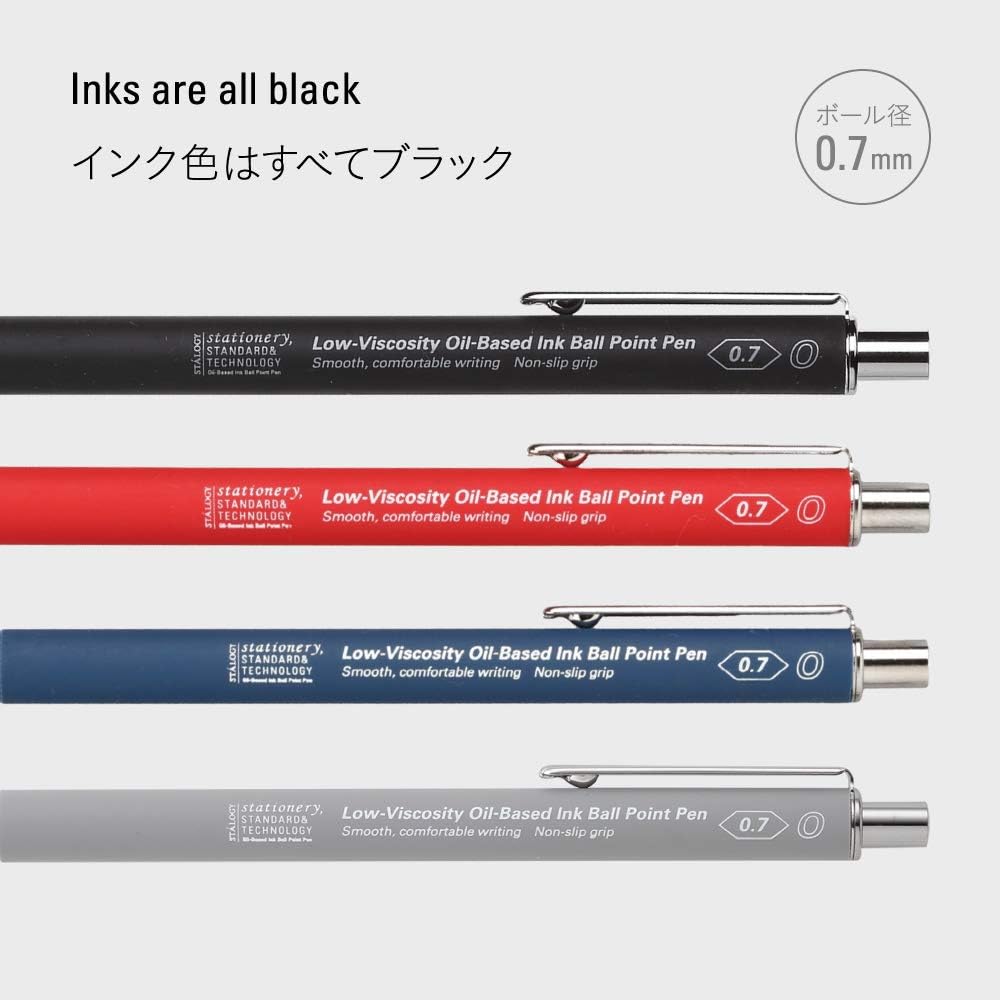 STALOGY 015 Low Viscosity Oil-Based Ink Ballpoint Pen - Smooth Writing for Office, School & Journaling - Premium Japanese Stationery by Nitto