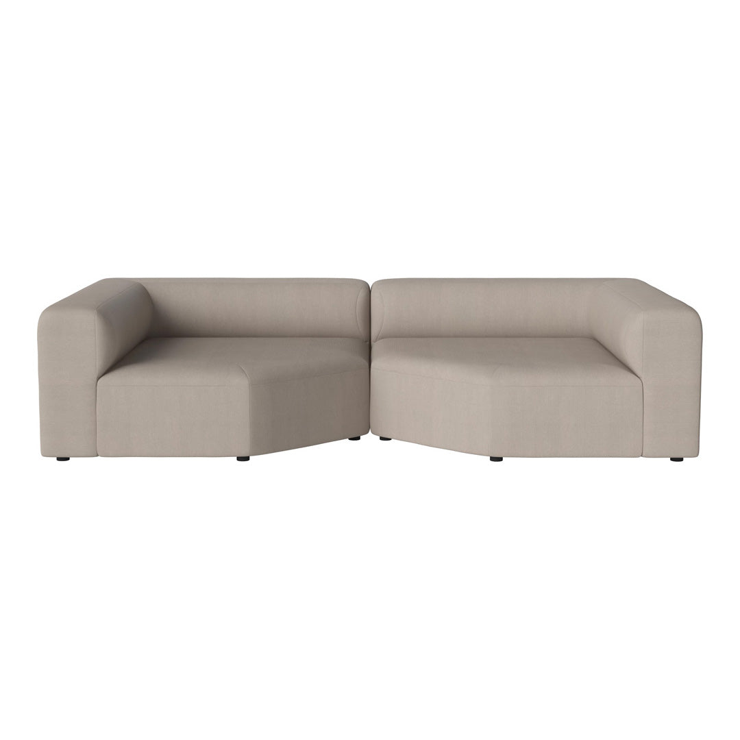 Modern Angle 2 Seater Sofa - Comfortable L-Shaped Loveseat for Small Spaces | Perfect for Apartments, Living Rooms & Office Lounges