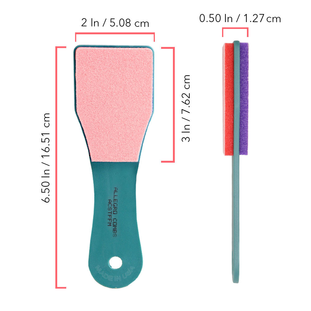 Allegro Combs Spongy Foot File & Callus Remover - Professional Pedicure Foot Scrubber for Smooth Heels - Perfect for Home Pedicure & Foot Care Routine