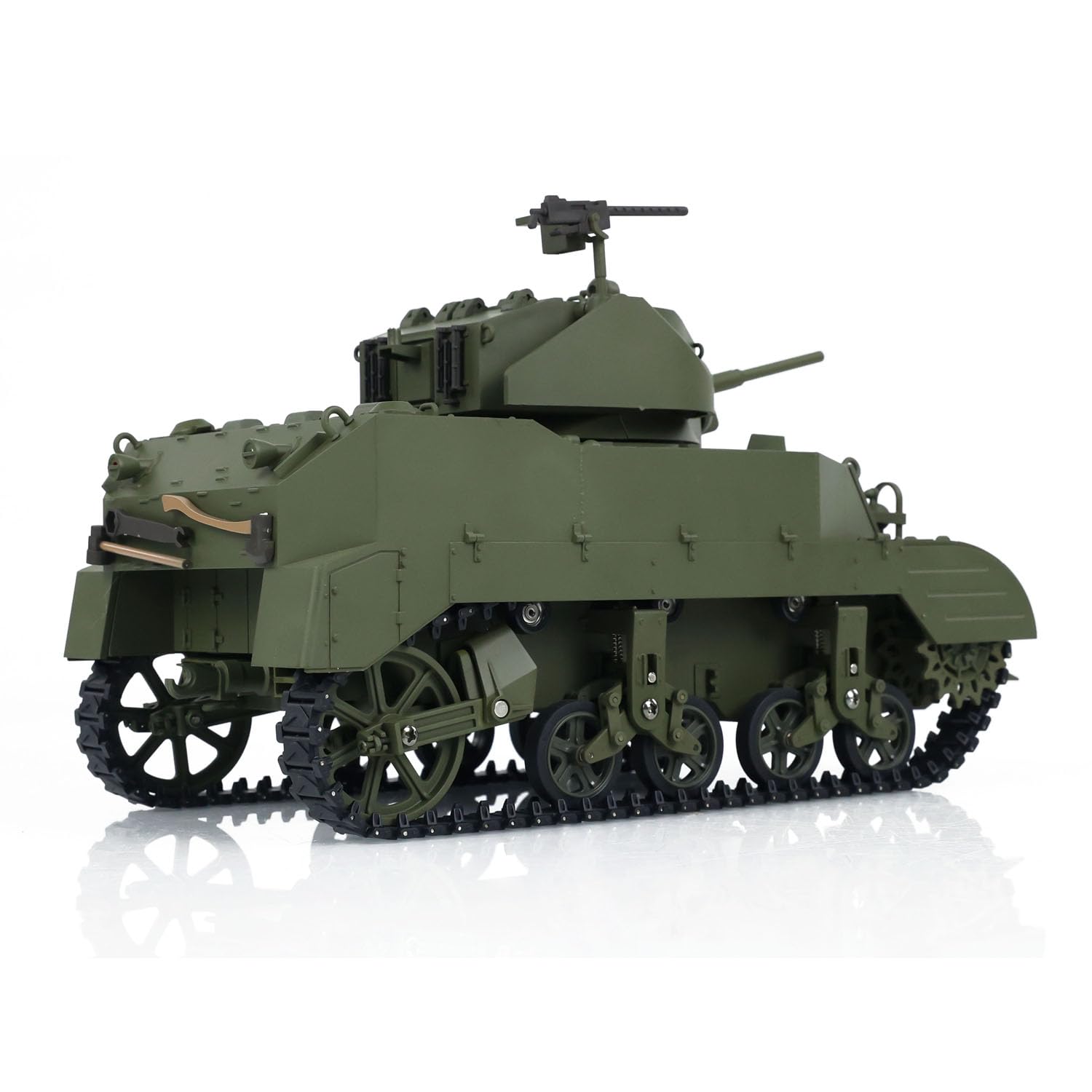 1/16 Scale RTR Tank Model - US Stuart M5A1 & British VI Light Tank with High Speed, Sound & Lights - Perfect for Military Enthusiasts & Hobby Collectors - Battlefield Display & RC Tank Racing
