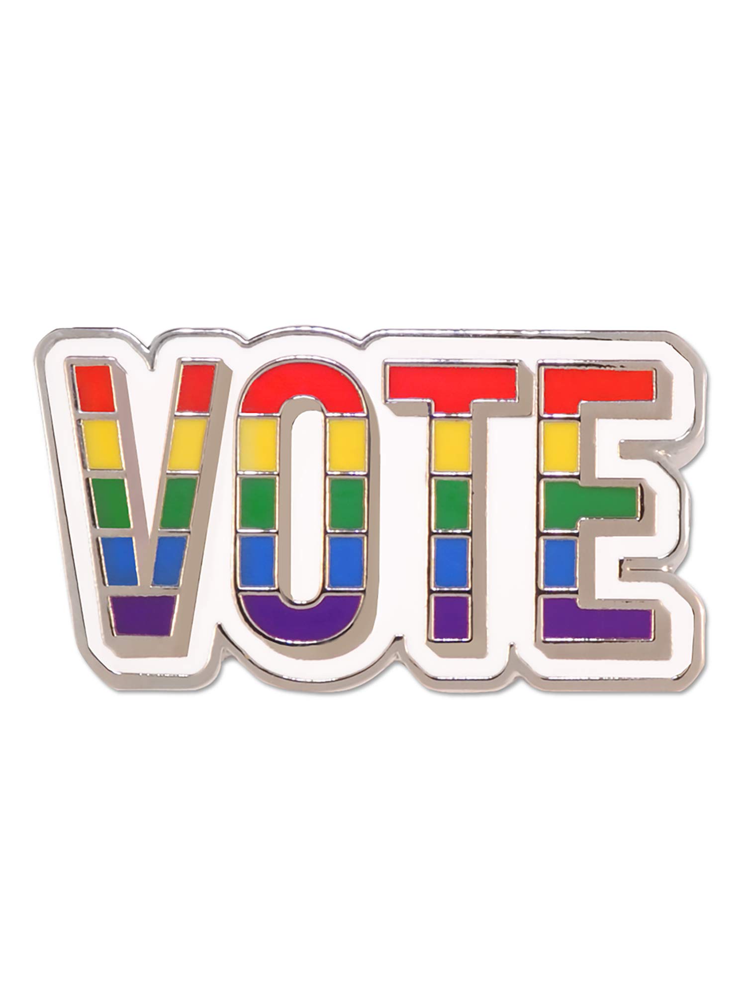 Rainbow Gay Pride Vote Political Election Enamel Lapel Pin - LGBTQ+ Rights Campaign Accessory for Pride Parades, Protests & Political Events