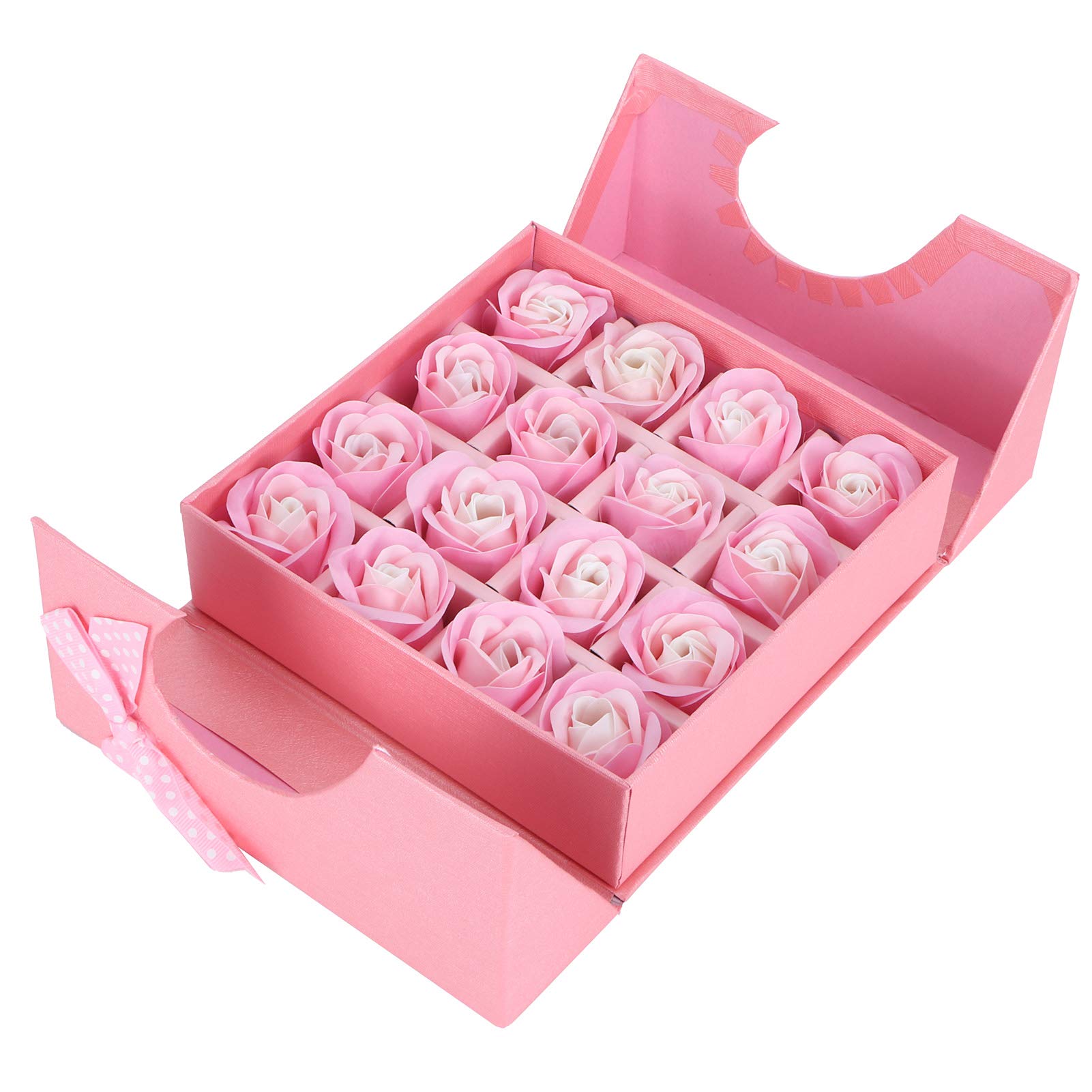 Artificial Flower Box - Realistic PE Fake Flowers Gift Set for Valentine's Day, Weddings & Home Decor (Pink) | Perfect for Romantic Gifts, Table Centerpieces & Party Decorations
