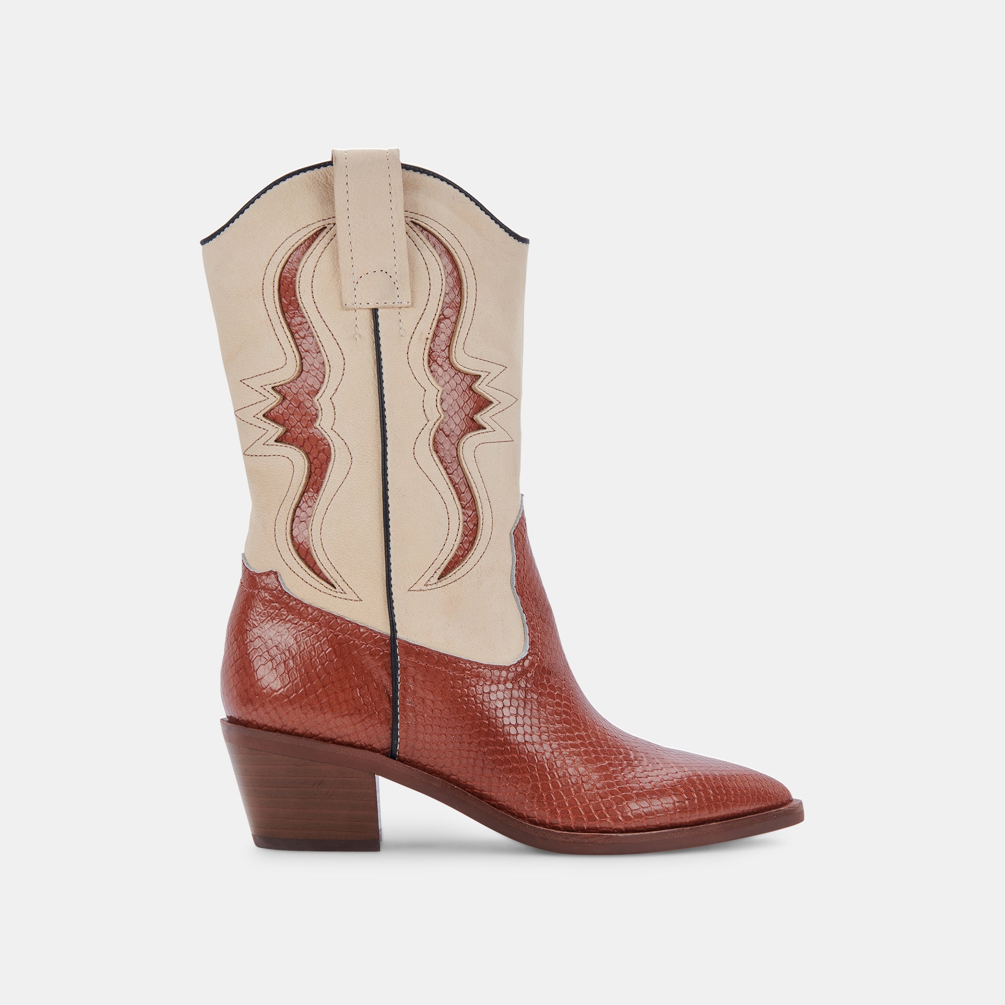 SUZZY BOOTS Brown Embossed Leather Ankle Boots for Women - Waterproof & Comfortable - Perfect for Fall, Winter, Hiking & Outdoor Activities