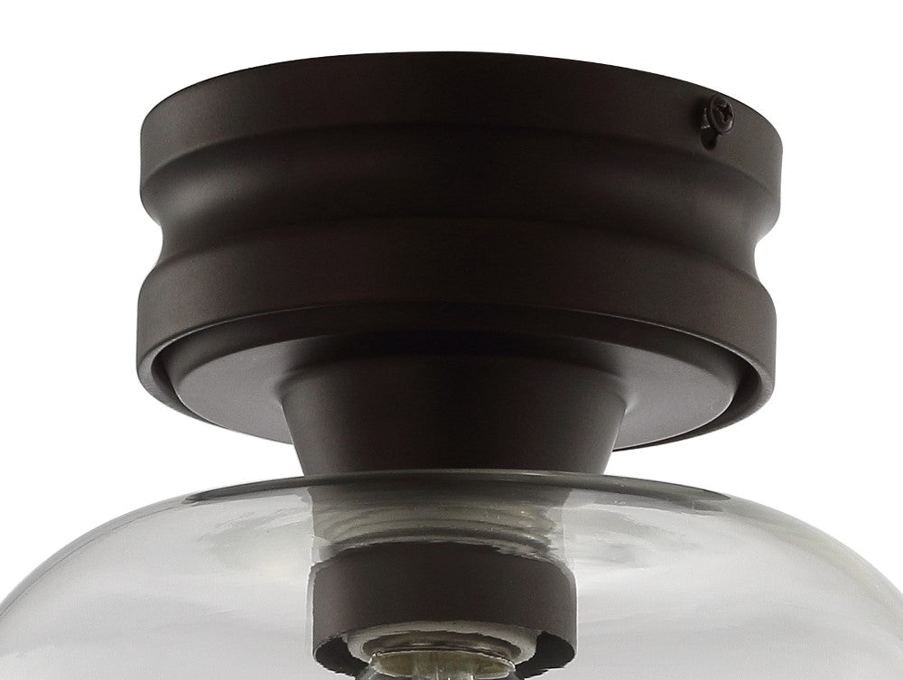 7.75 Inch Modern LED Flush Mount Ceiling Light - Metal & Glass Design for Kitchen, Bathroom, Hallway Lighting