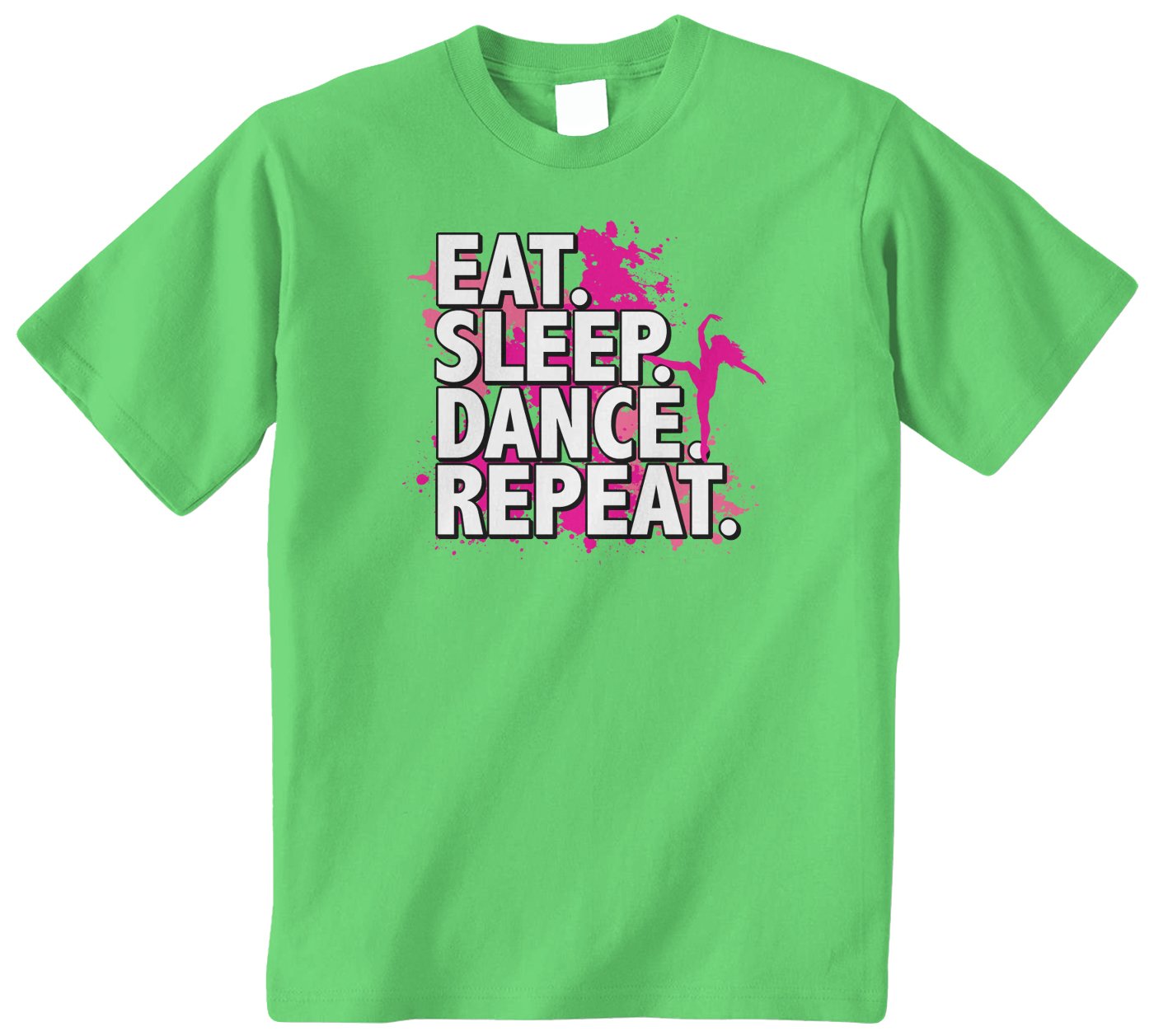 Threadrock Big Girls' Eat Sleep Dance Repeat Youth T-Shirt - Comfortable Cotton Tee for Teens & Tweens - Perfect for Dance Classes, Sleepovers & Casual Wear