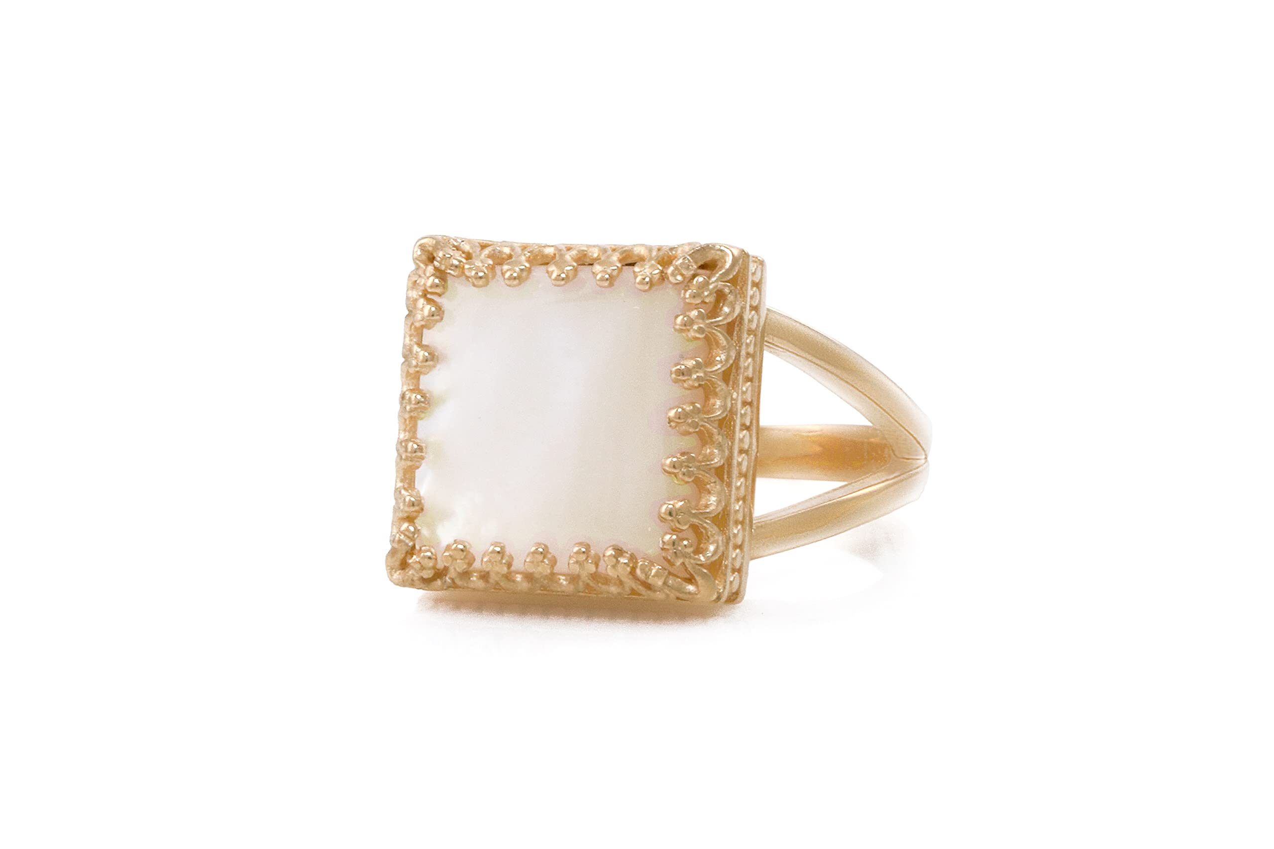 Handmade Rose Gold Pearl Ring for Women - Custom Anemone Jewelry with June Birthstone, Elegant Statement Ring & Gemstone Jewelry - Perfect for Weddings, Anniversaries & Special Occasions