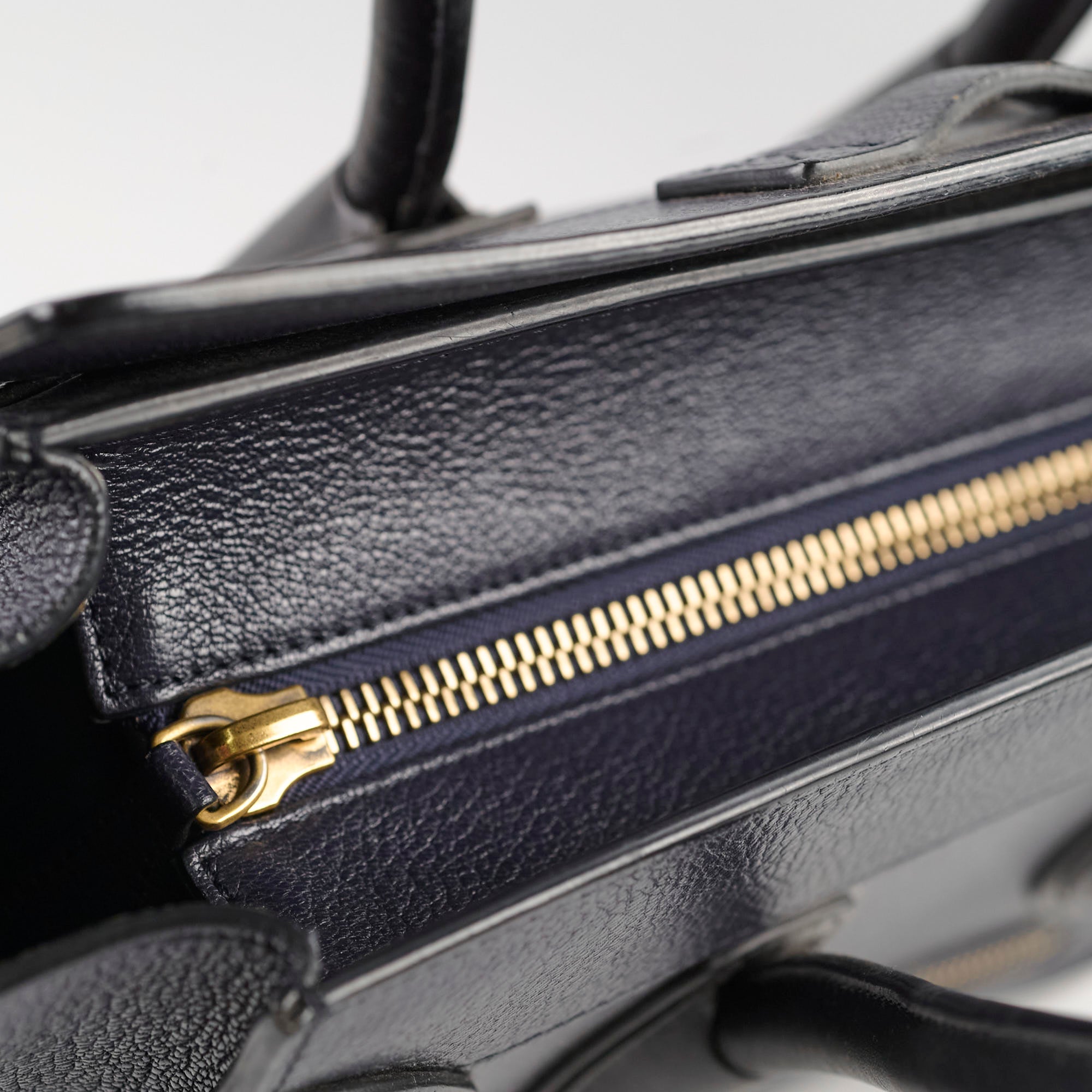 Celine Micro Luggage Bag in Navy Blue | Premium Leather Crossbody Handbag for Women | Perfect for Work, Travel & Everyday Use