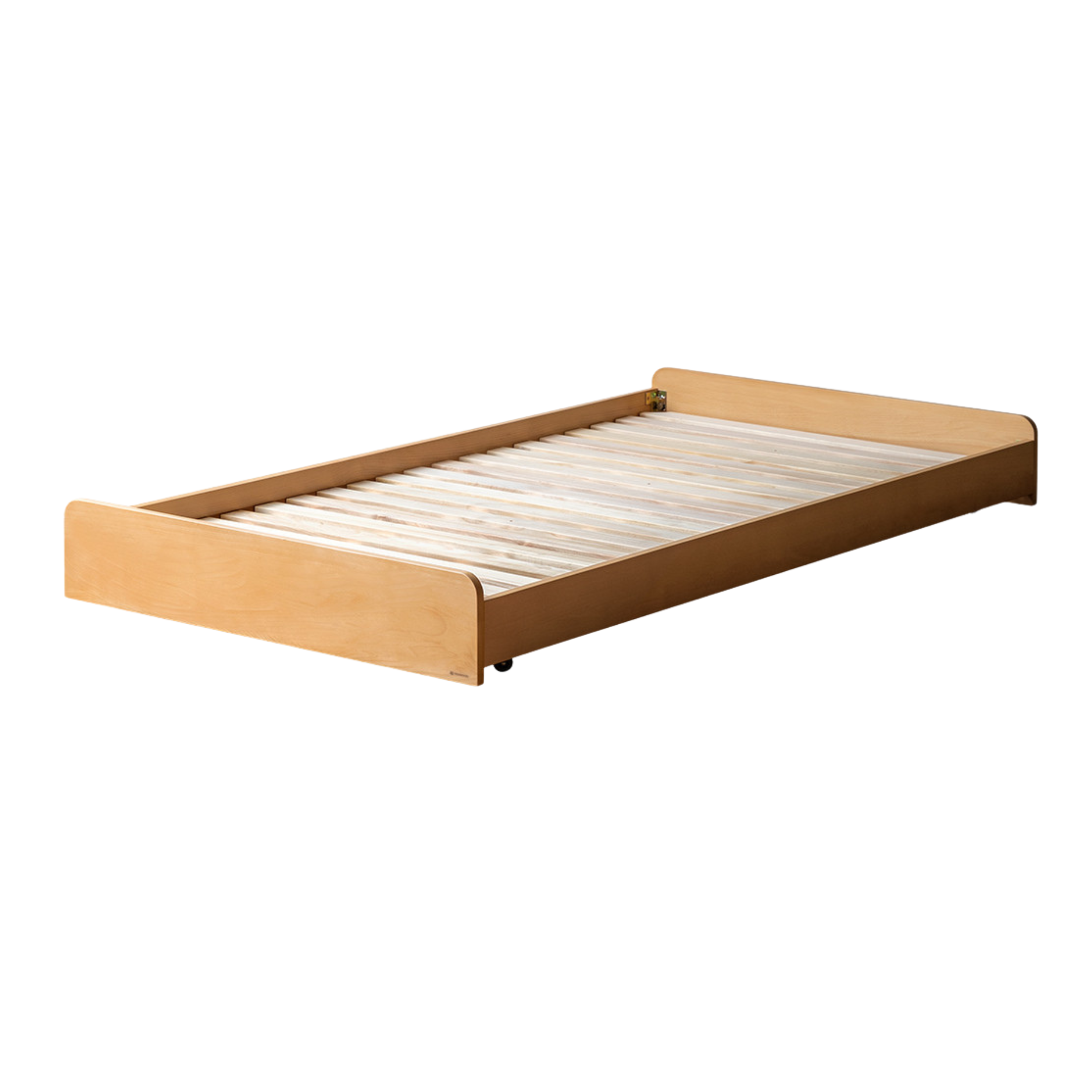 Solid Oak & Beech Wood Floor Bed with Pulley - Toddler Bed for Safe & Comfortable Sleep - Perfect for Montessori Bedrooms & Kids' Room Decor