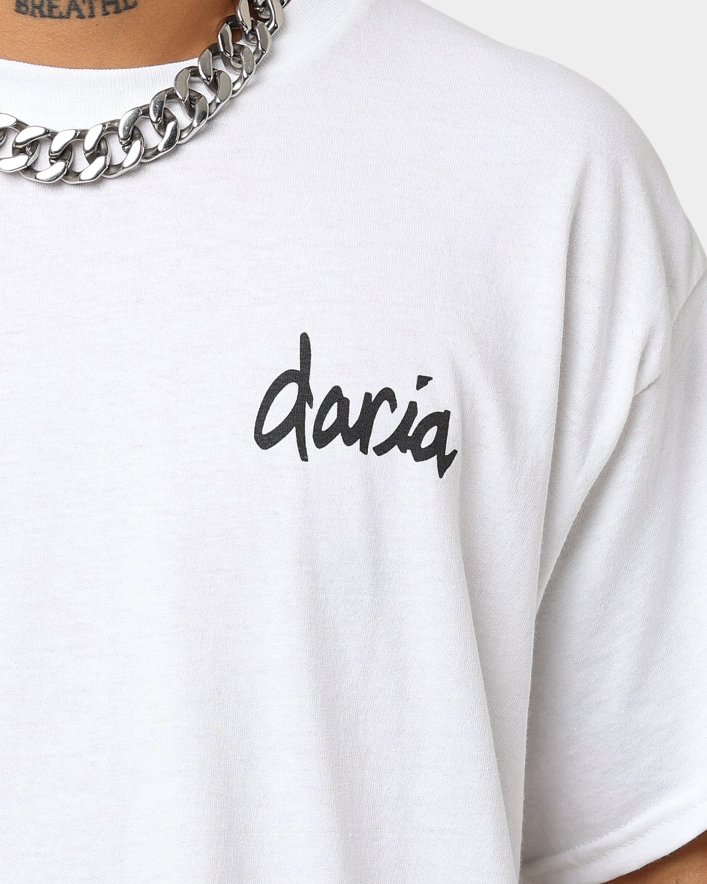 American Thrift X Daria Pocket T-Shirt - Women's White Vintage Graphic Tee for Casual Wear & Street Style Outfits